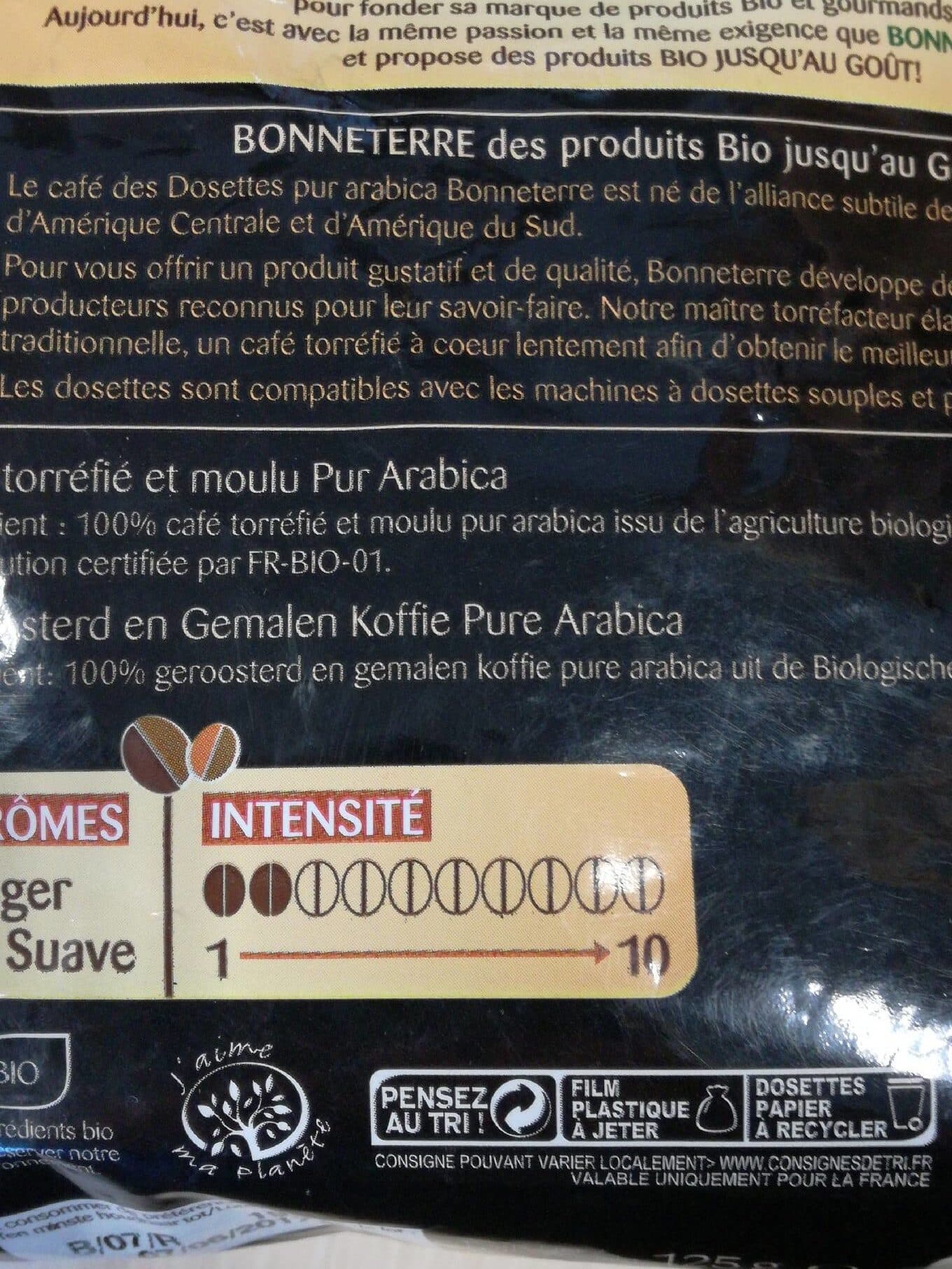 Bonneterre Cafe Dosettes Pur Arabica packshot