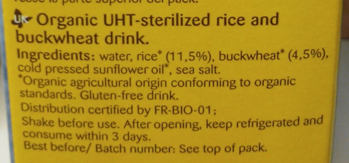 Bonneterre Lait riz sarrasin packshot