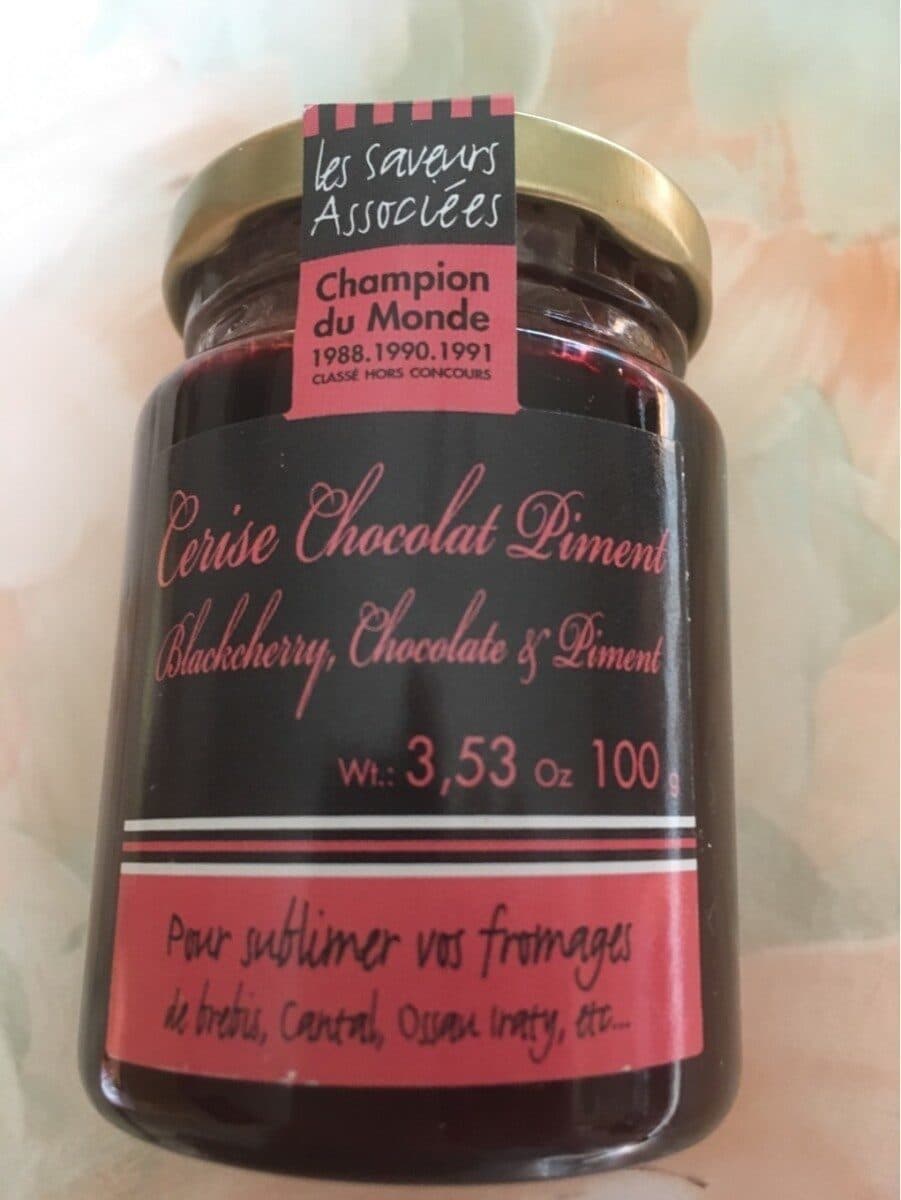 Open Food Facts Confiture cerise noire au chocolat et piment espelette packshot
