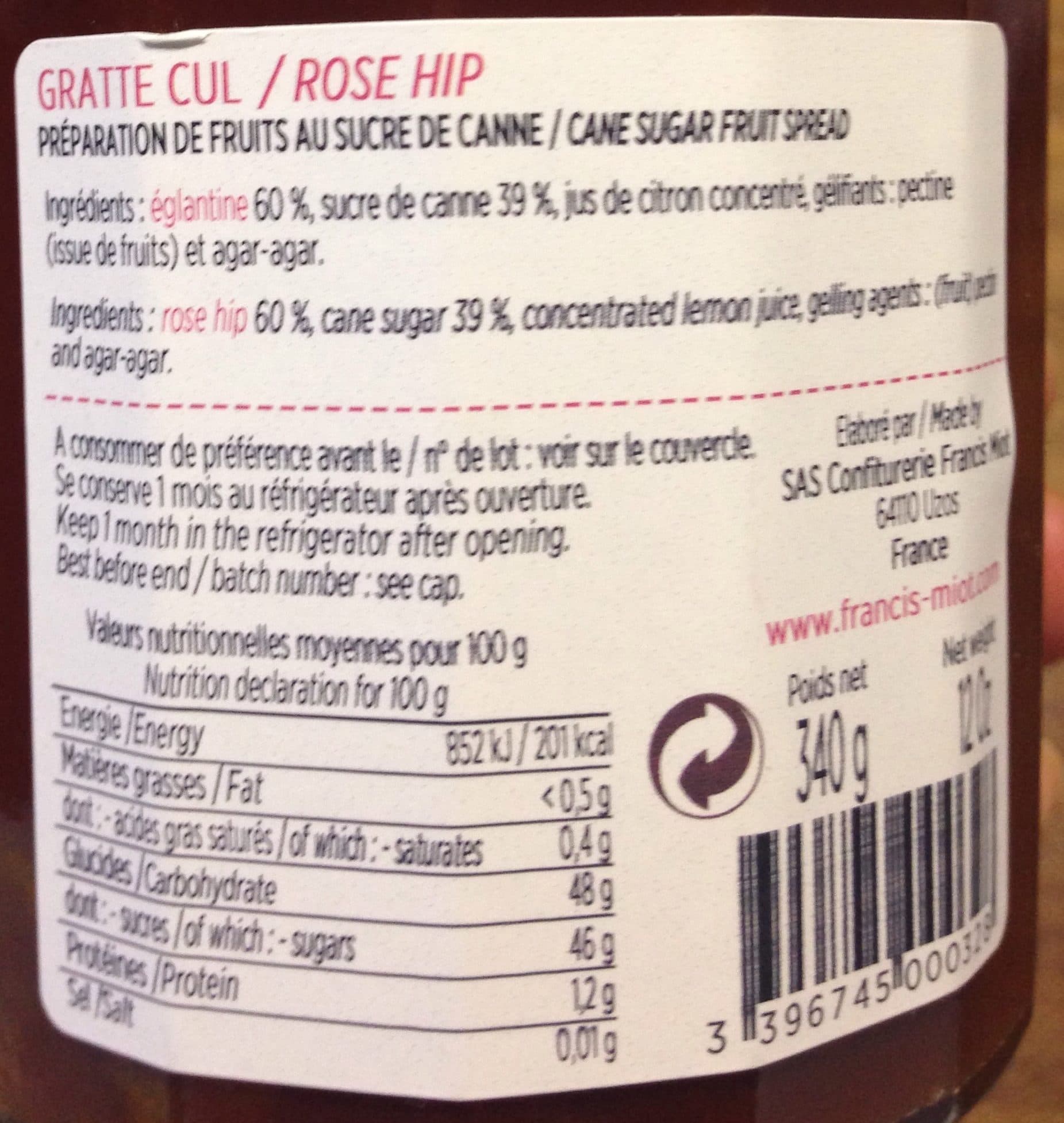 Francis Miot Confiture d'Eglantine packshot