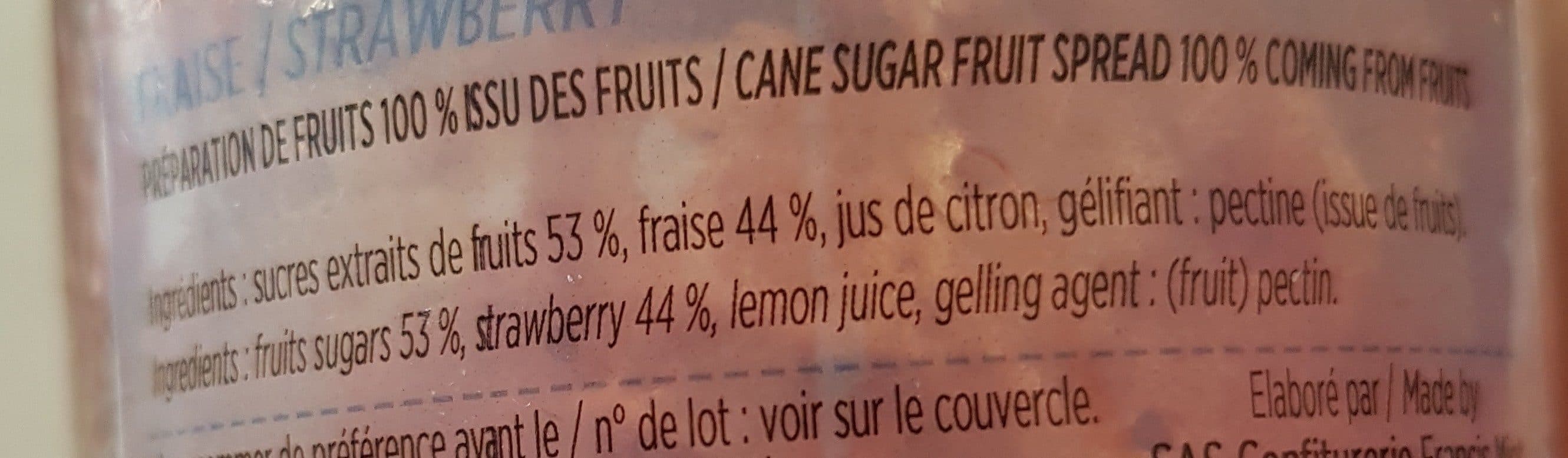 Francis Miot Maison francis miot confiture fraise packshot