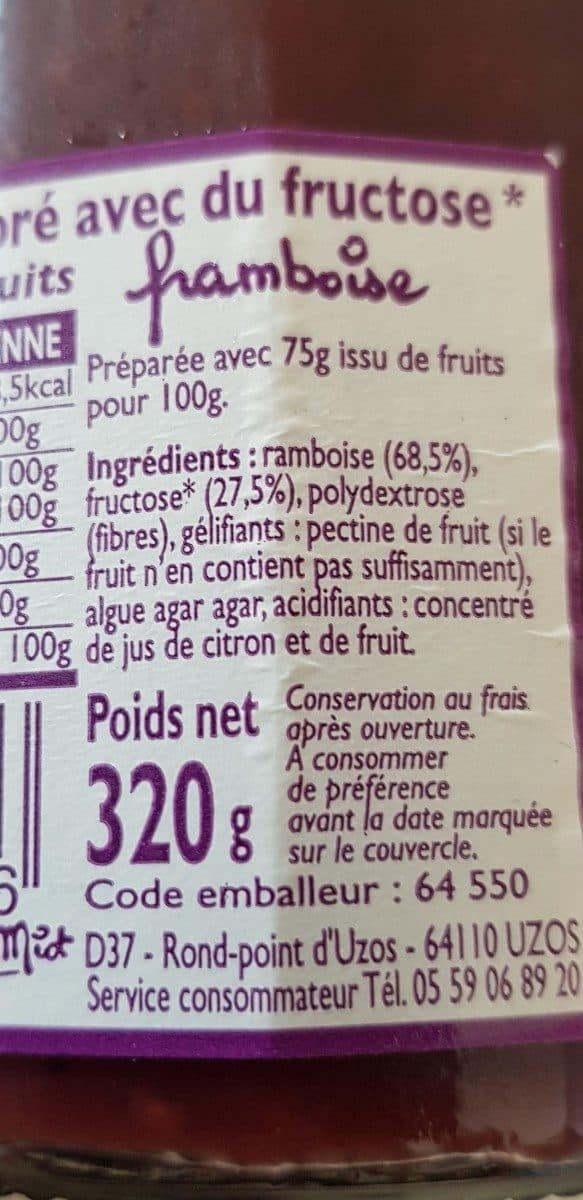 Open Food Facts Spécialité De Fruits Au Fructose packshot