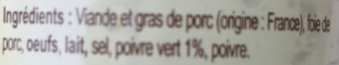 Micouleau Paté de pays au poivre vert packshot