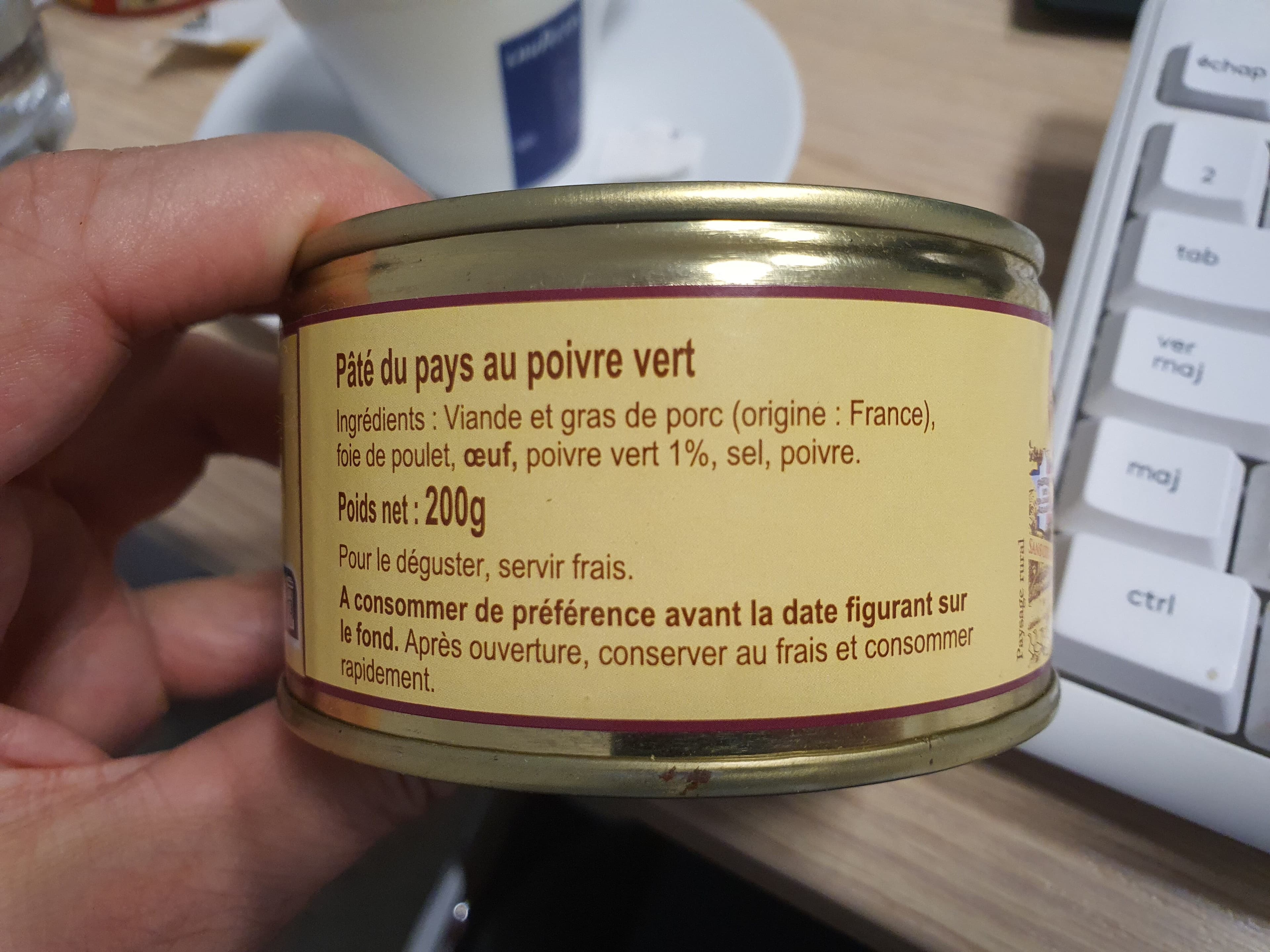 Les Saveurs De Bourdette Pâté de pays au poivre vert packshot