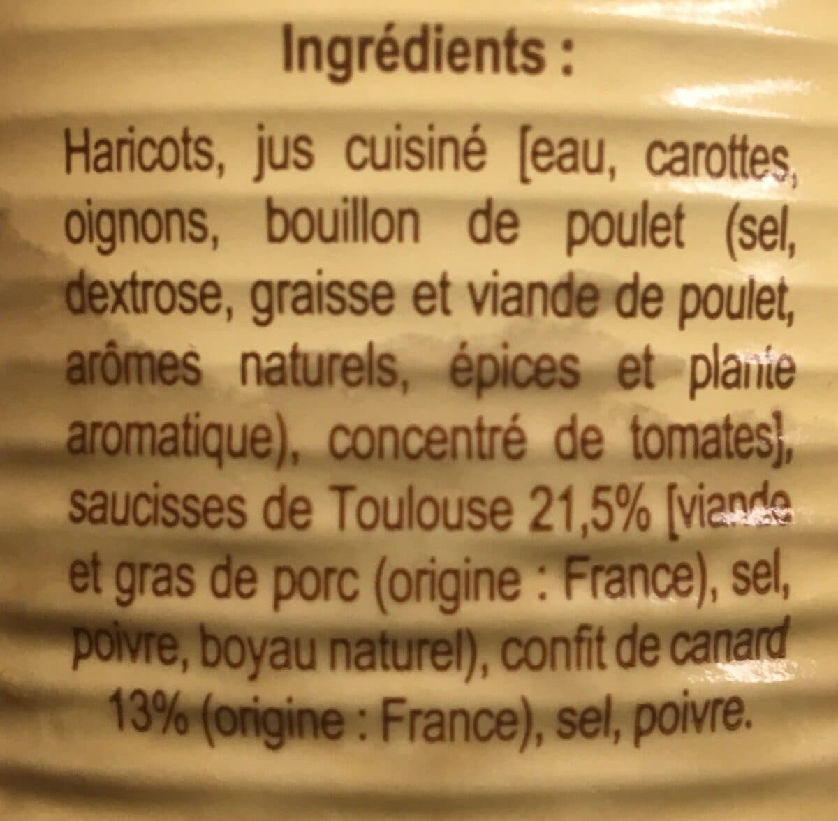 Les Saveurs De Bourdette Cassoulet au confit de canard packshot