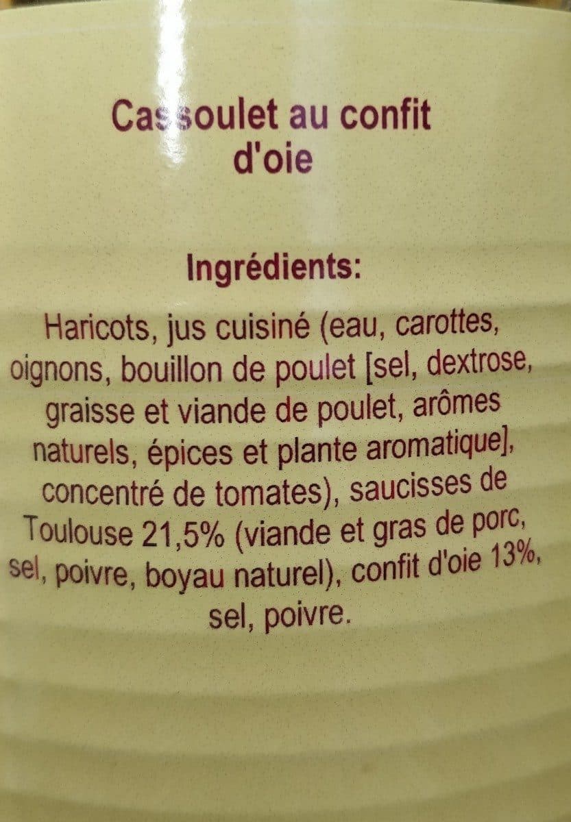 Les Saveurs de Bourdette Cassoulet au confit d'oie packshot