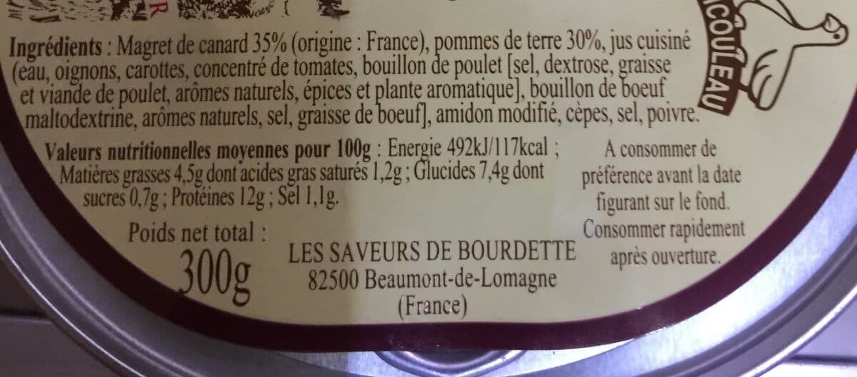 Micouleau Magret de canard pommes sarladaises packshot