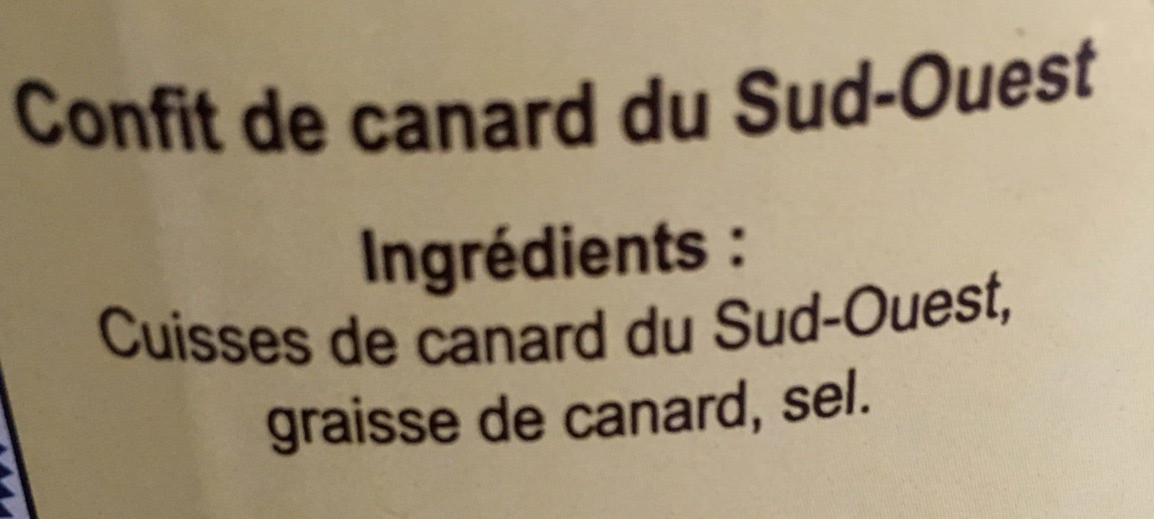 Les Saveurs De Bourdette Confit de canard packshot