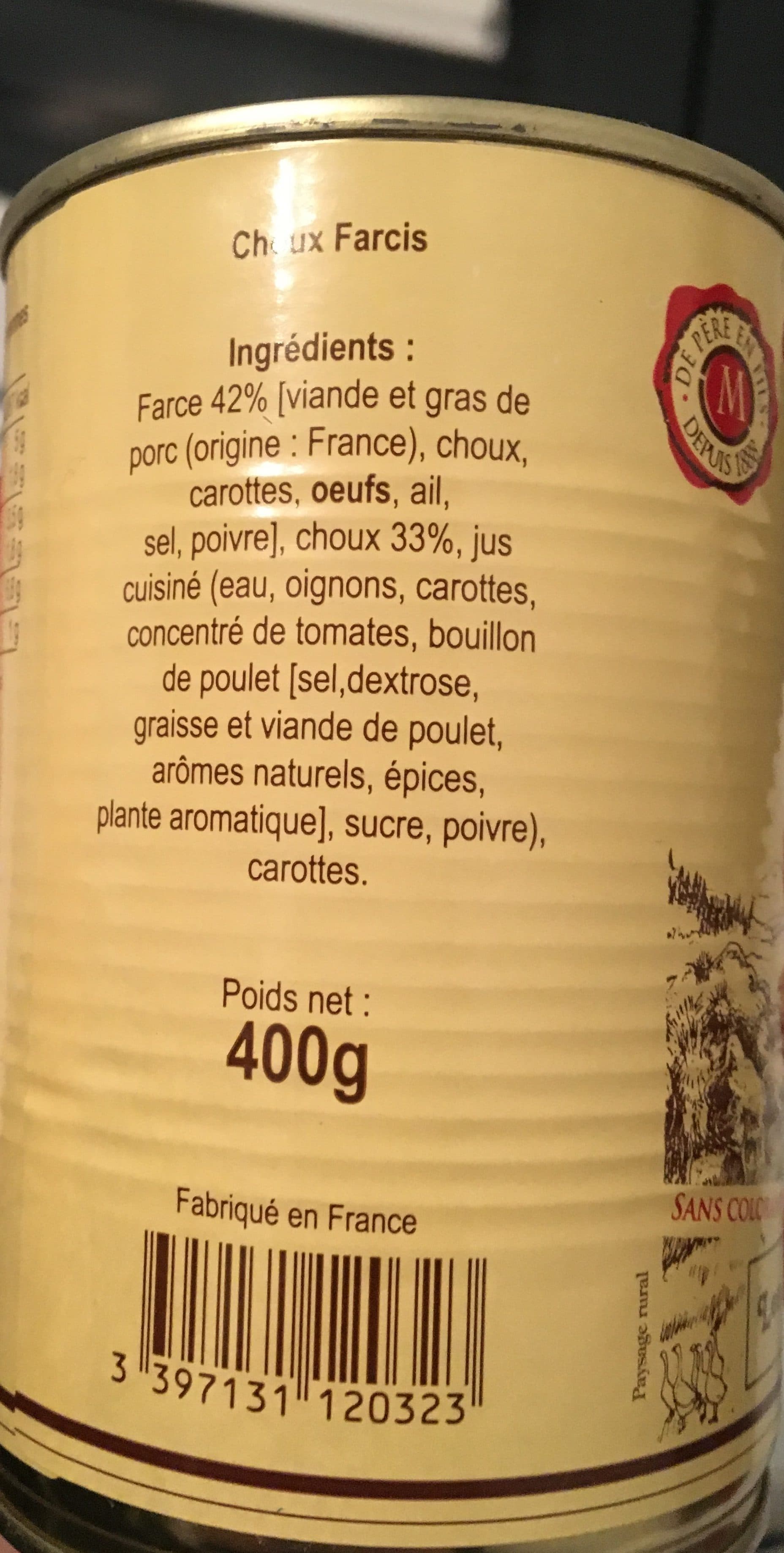 Les Saveurs de Bourdette Choux farcis packshot