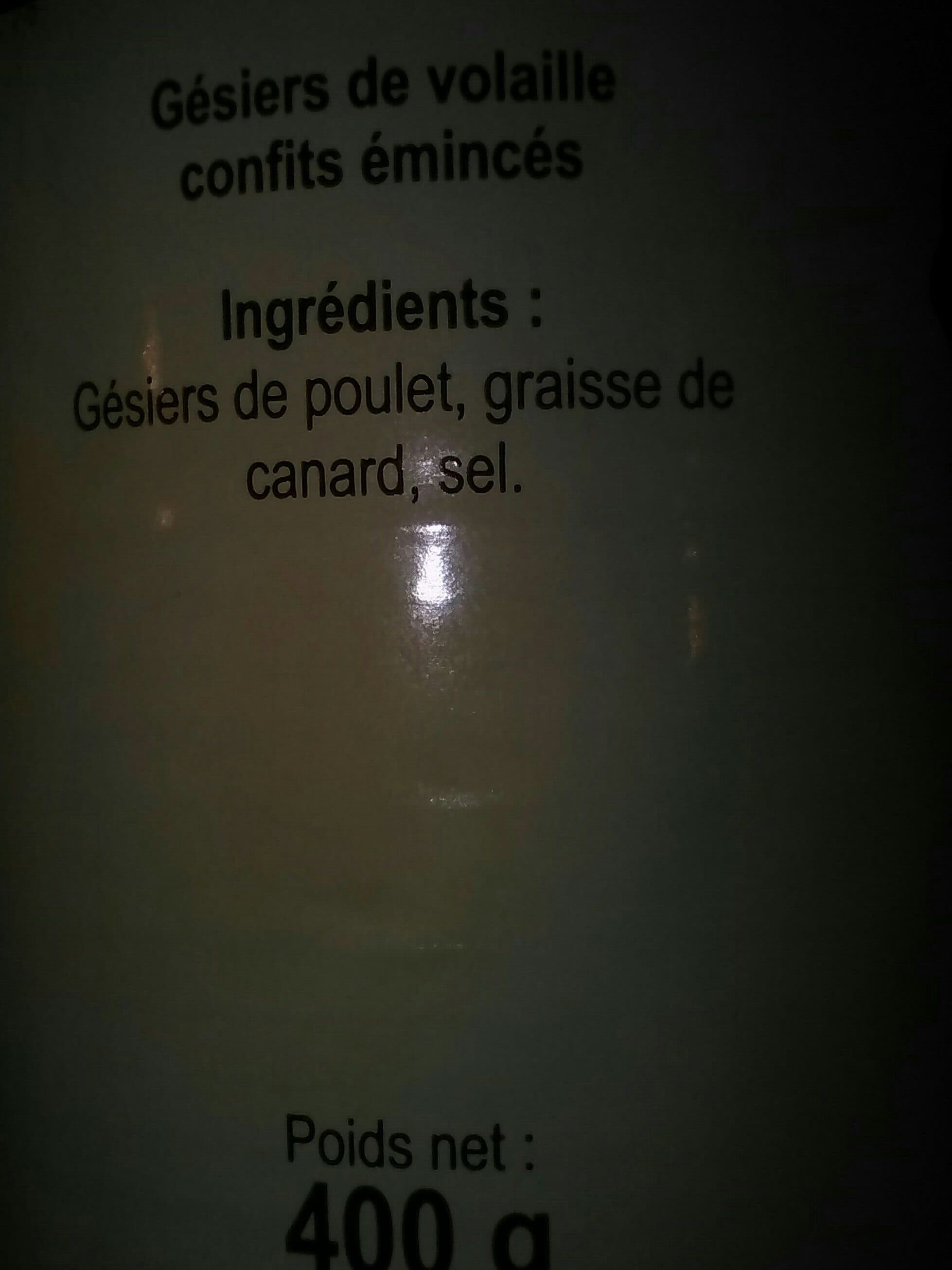 Les Saveurs de Bourdette Gésiers de volaille packshot