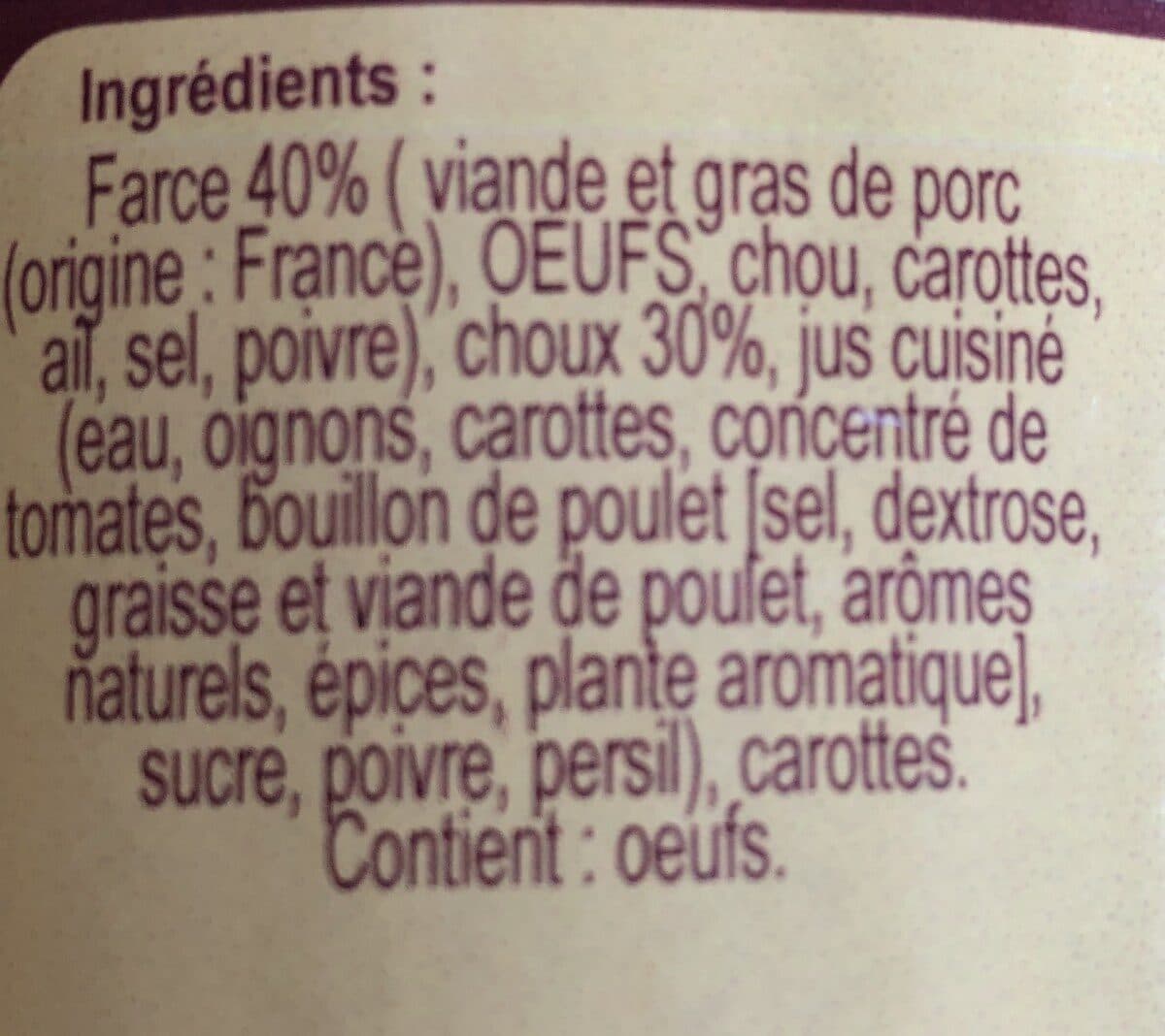 Les Saveurs De Bourdette Choux farcis packshot