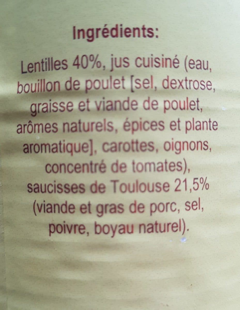 Micouleau Lentilles aux saucisses de Toulouse packshot