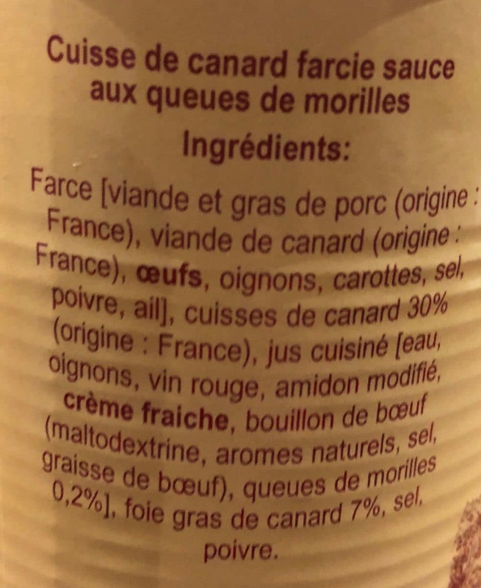 Micouleau Cuisse de canard farcie packshot