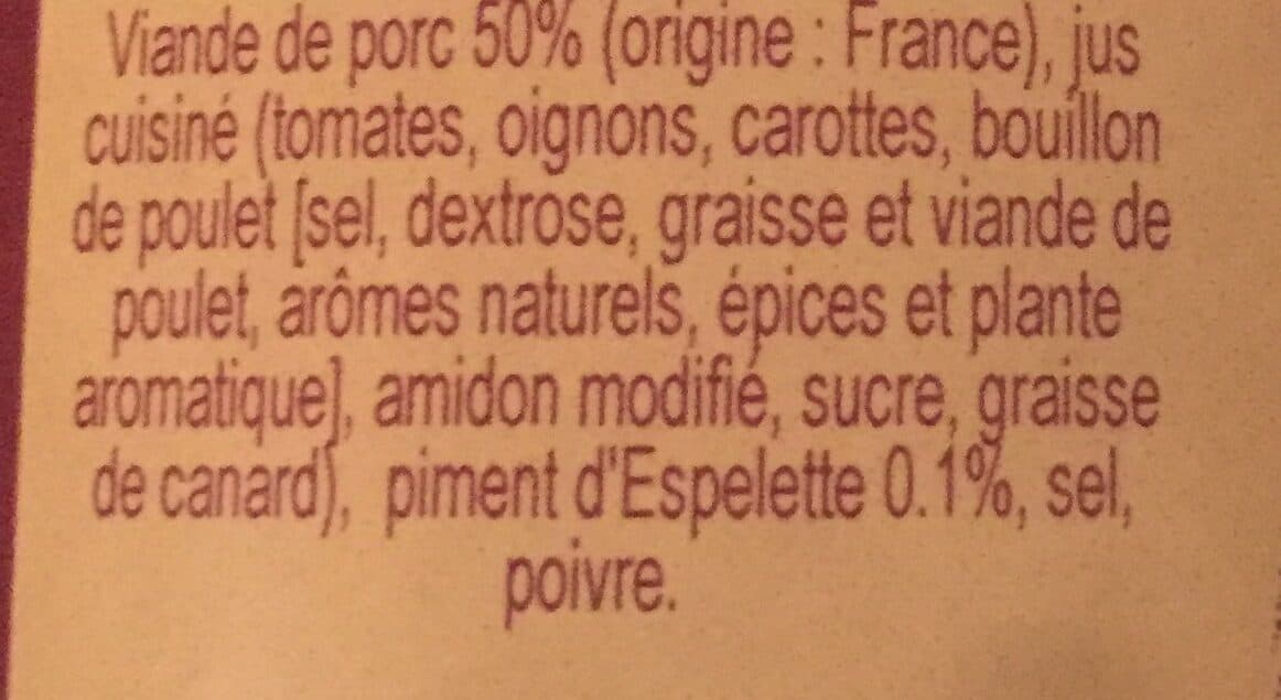 Micouleau Porc au piment d'espelette packshot