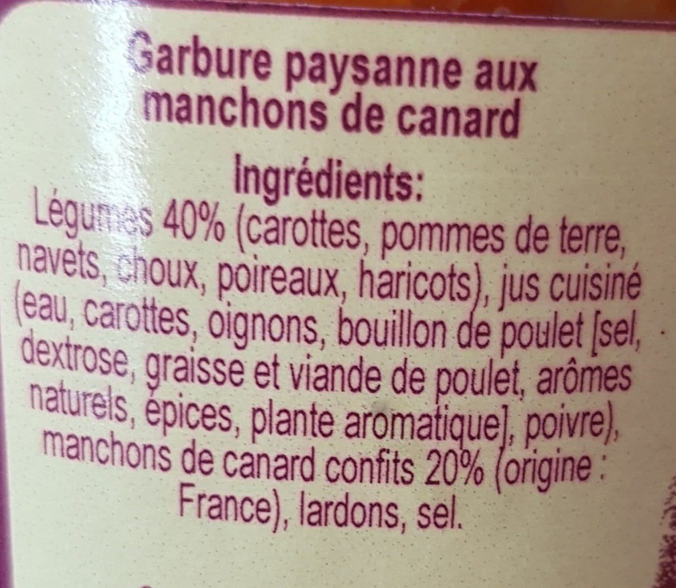 Open Food Facts Garbure paysanne packshot