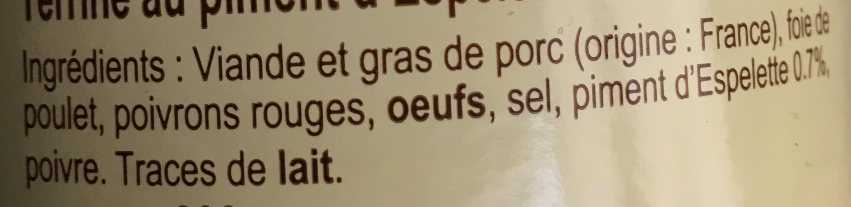 Micouleau Terrine au piment d ´espelette packshot