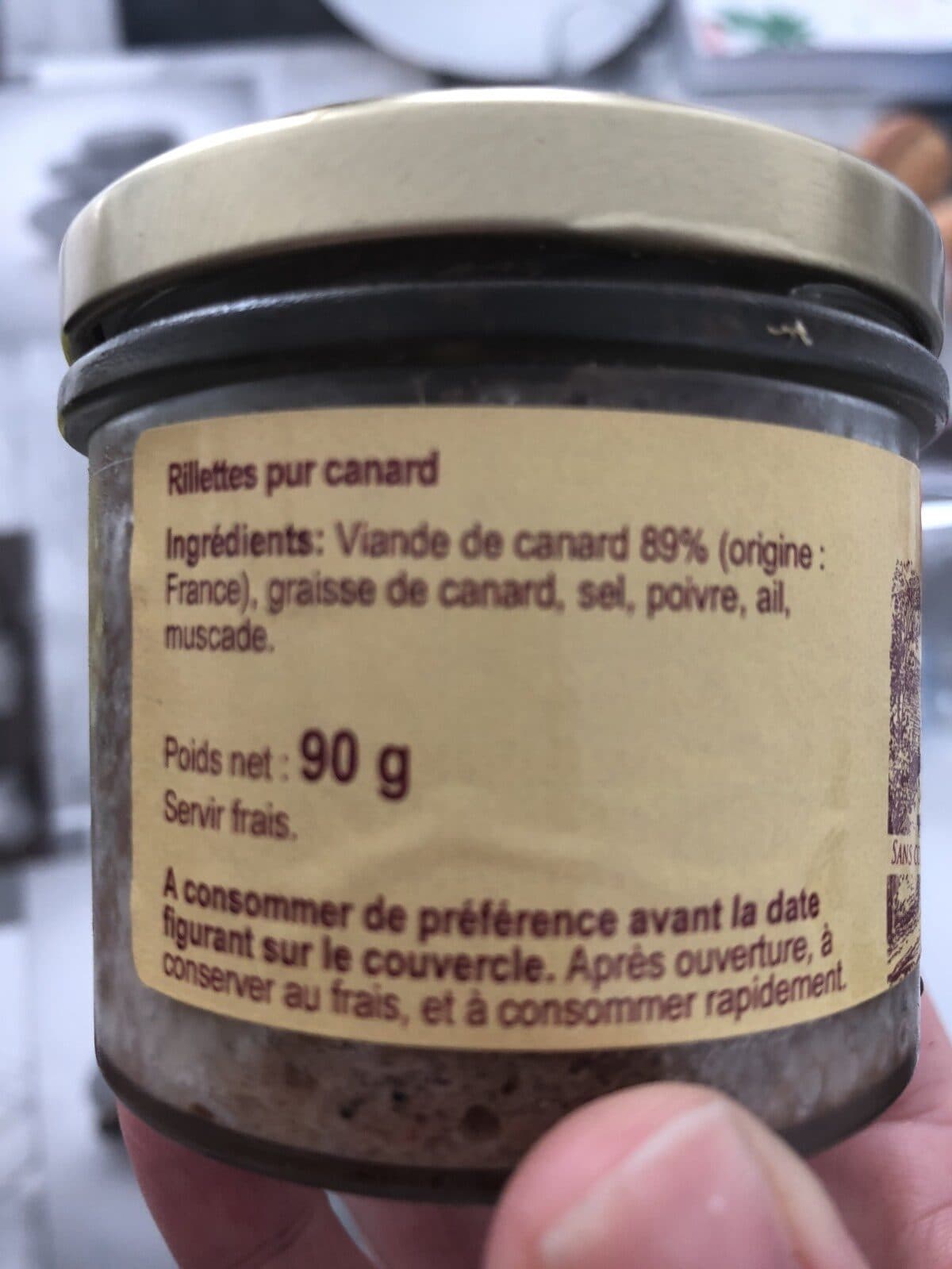 Open Food Facts Rillettes pur canard packshot