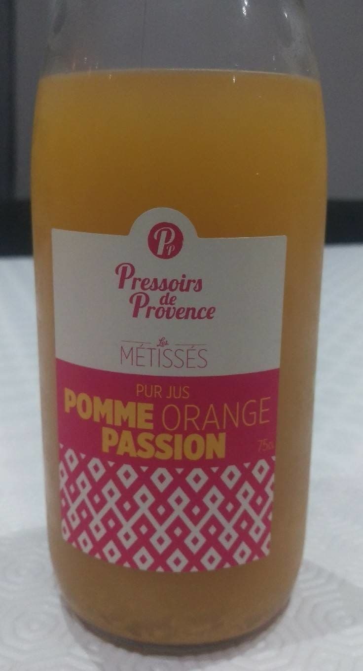 Pressoirs De Provence Pur jus pomme orange passion packshot