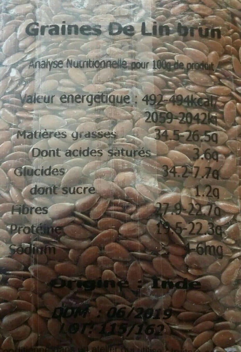 Open Food Facts Graines de lin brunes bio 500gr packshot