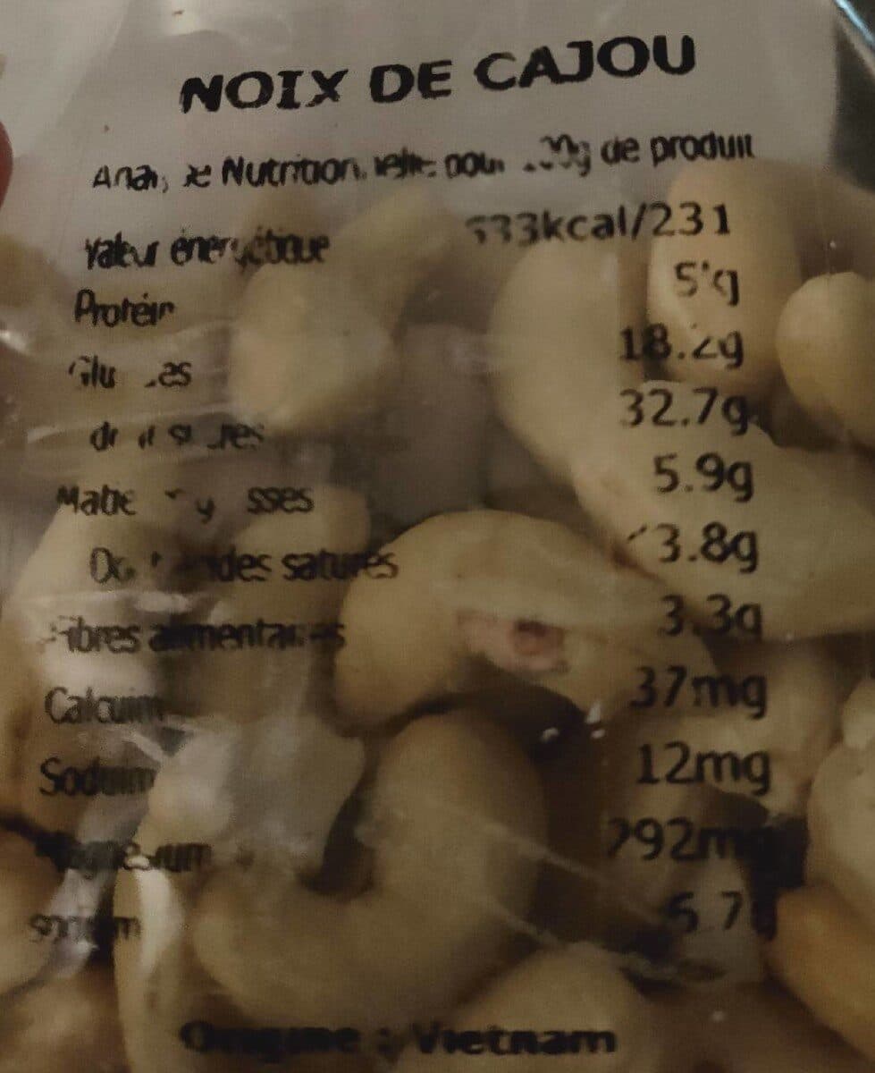 Open Food Facts Noix de cajou biologique packshot