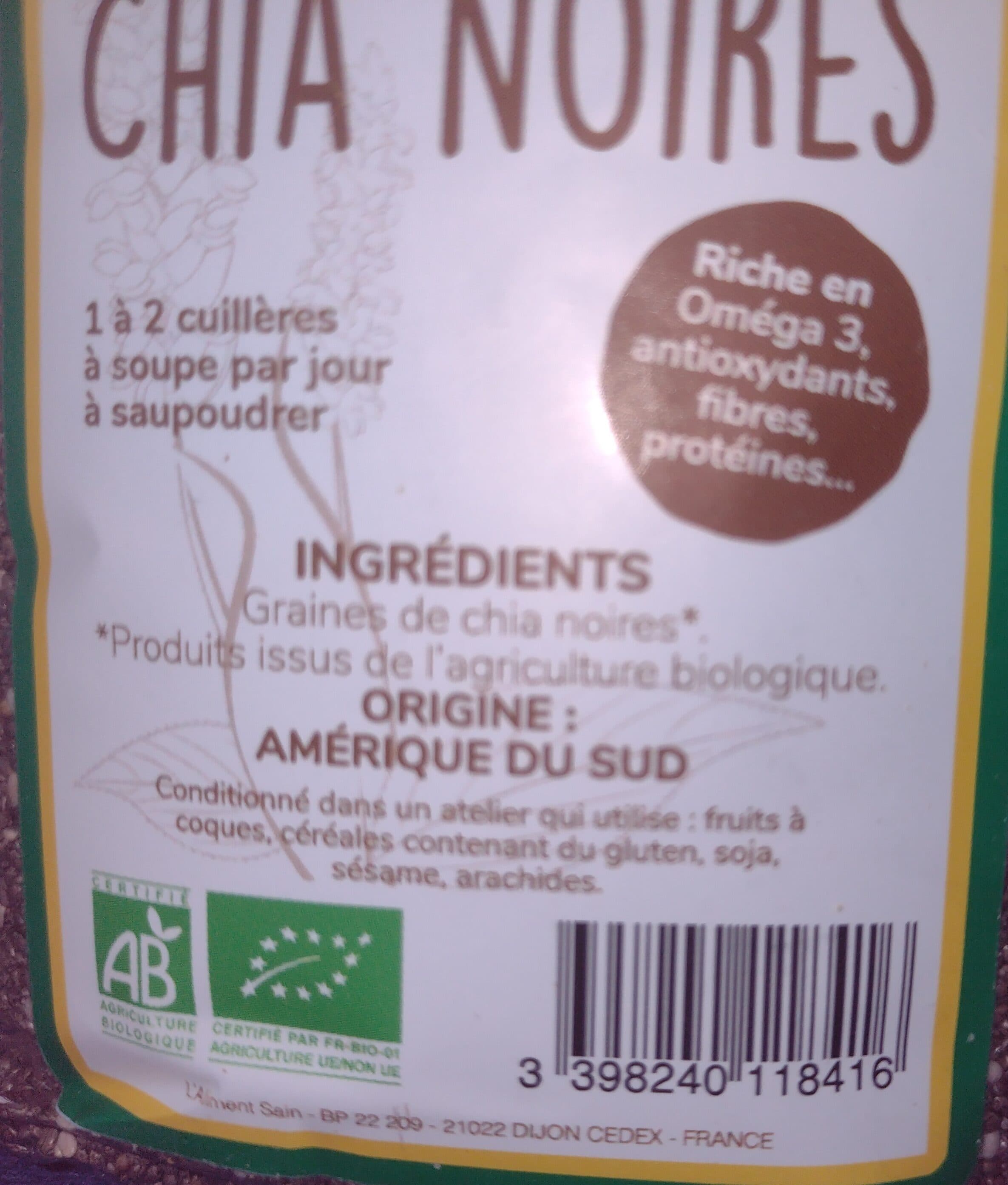 L'Aliment Sain Graines de chia noires packshot