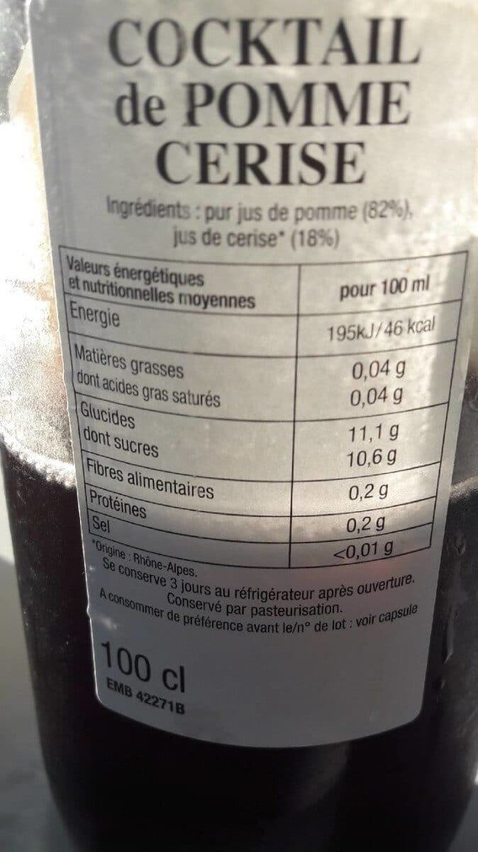 ferme lyonnaise -jus pomme cerise packshot