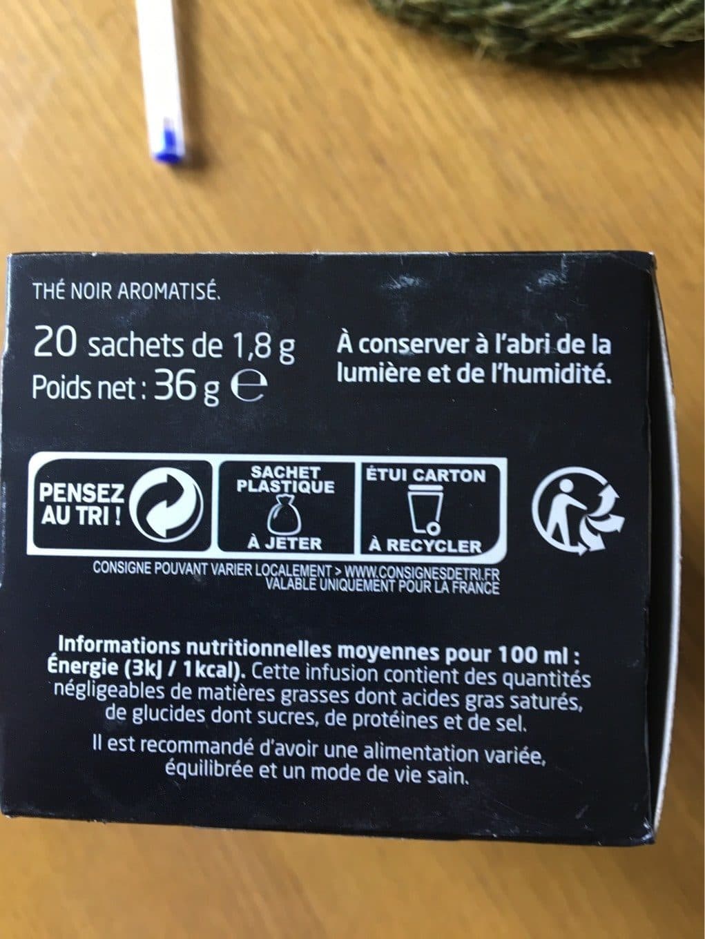 PAGES thé noir packshot
