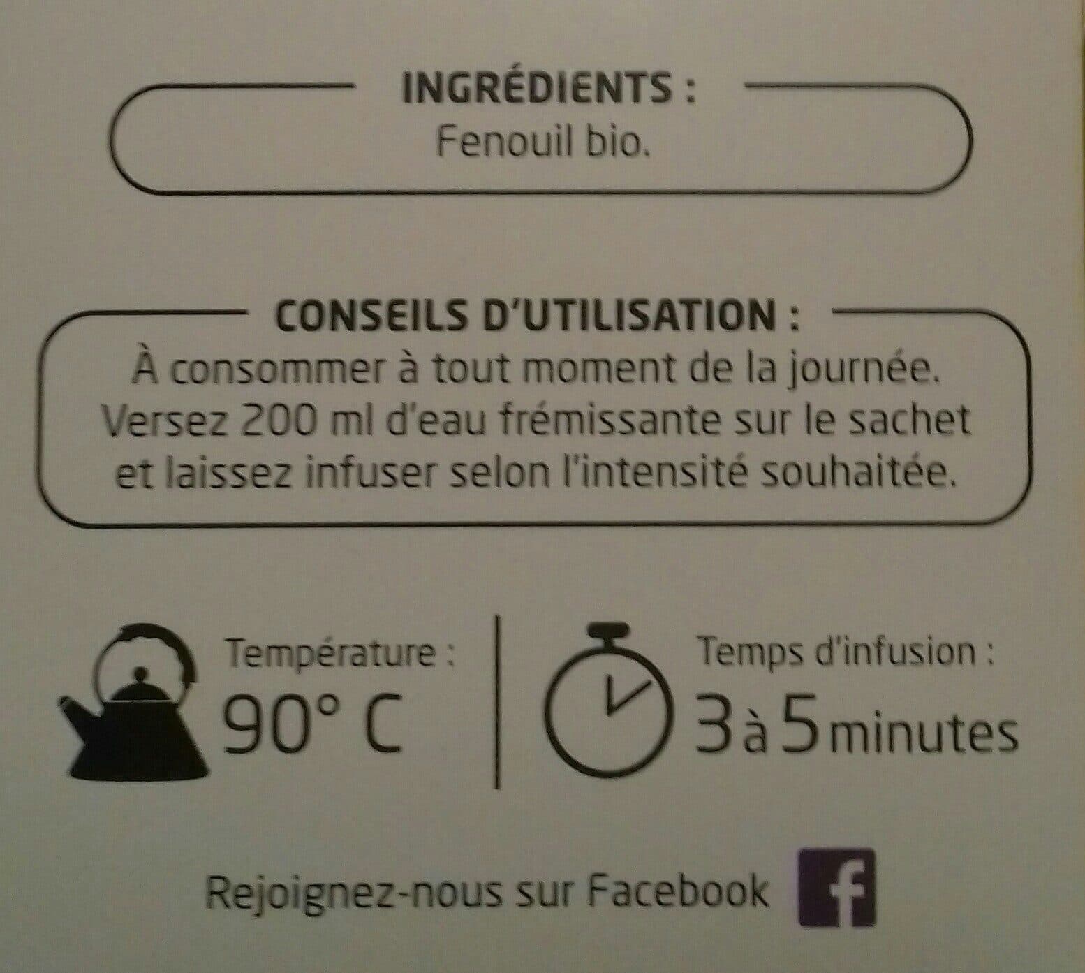 Pages Infusion bio fenouil packshot