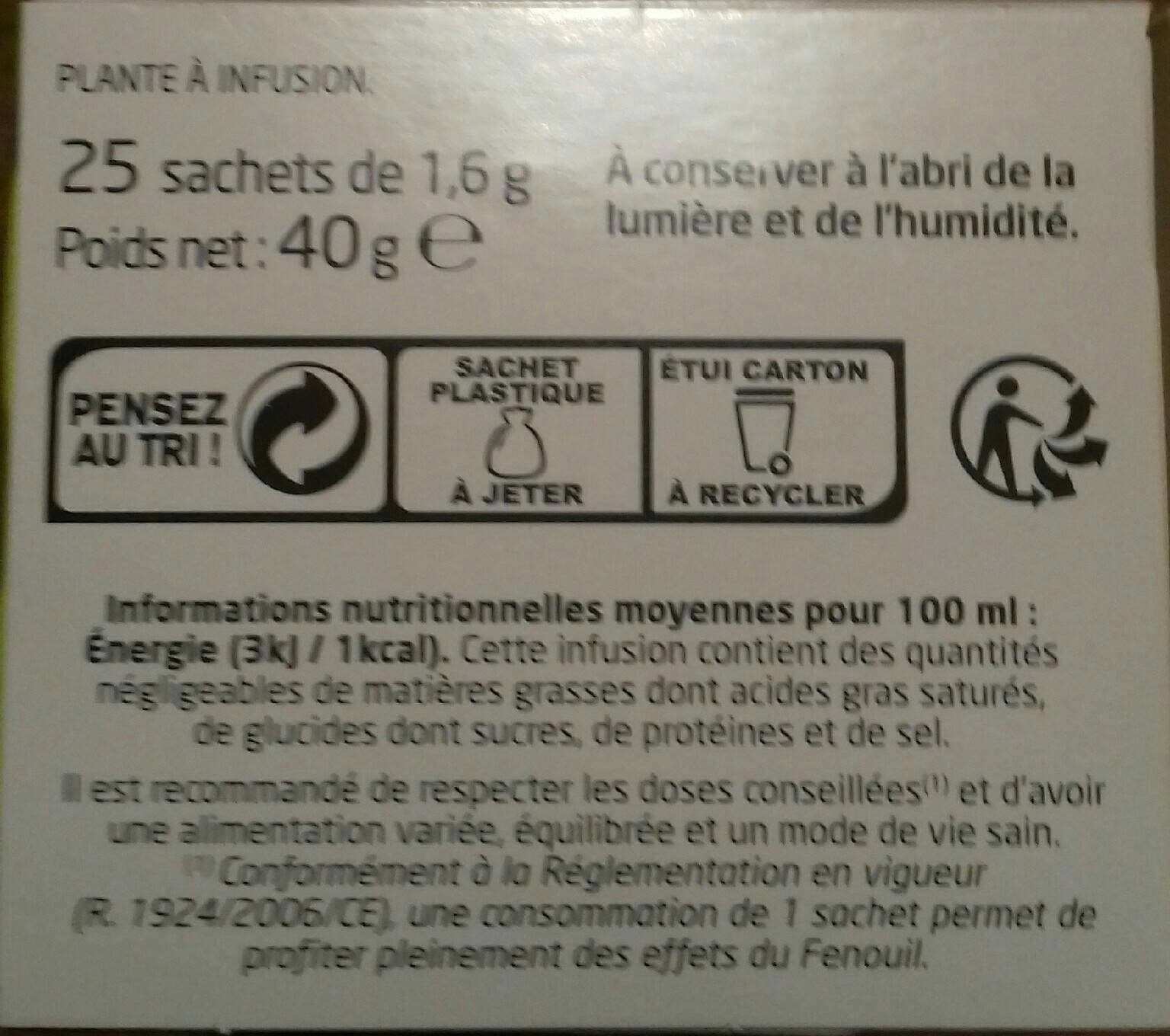 Pages Infusion bio fenouil packshot