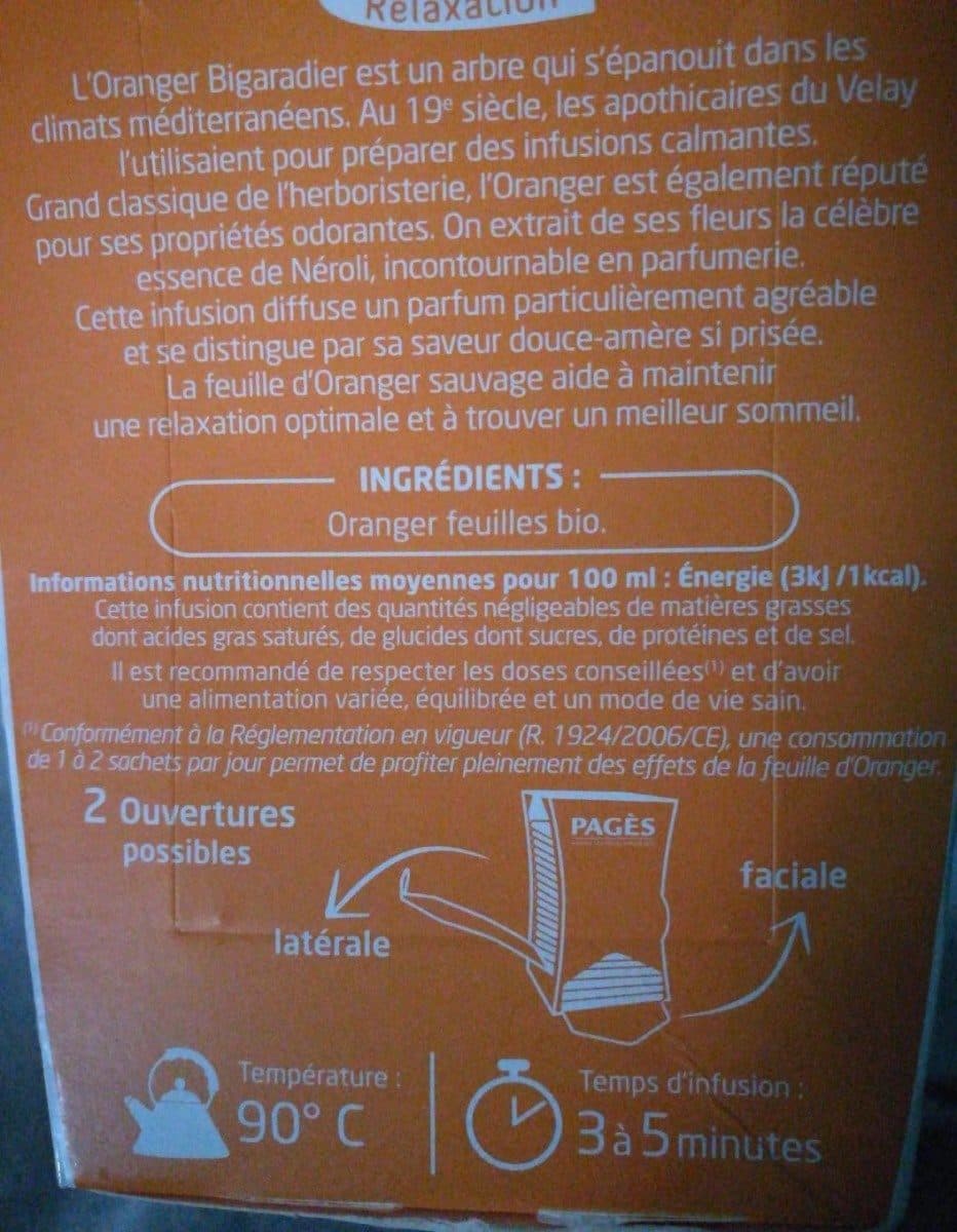 Pagès Infusion feuilles d'oranger sauvage packshot