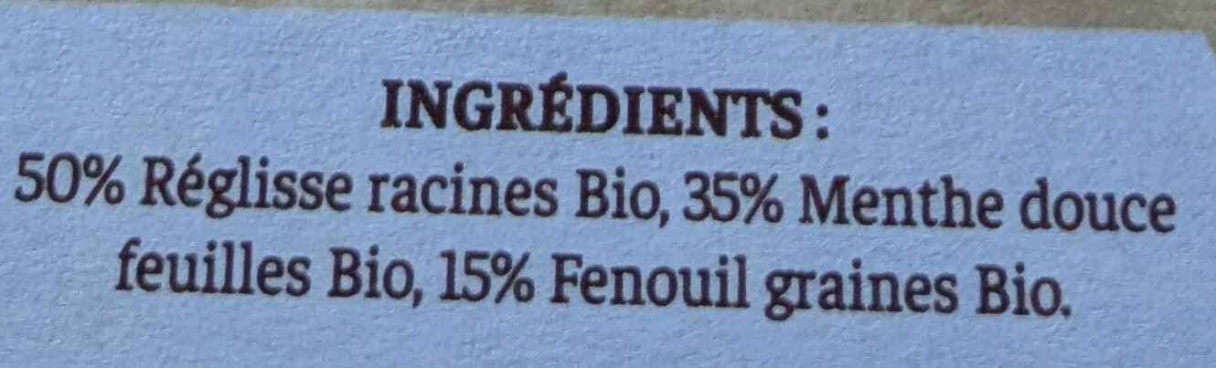 L'Herboriste du Velay Après-Repas Réglisse Menthe Fenouil packshot