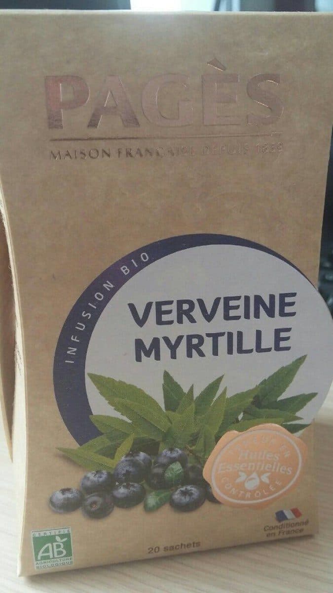 Pagès Infusion Bio Verveine Myrtille packshot