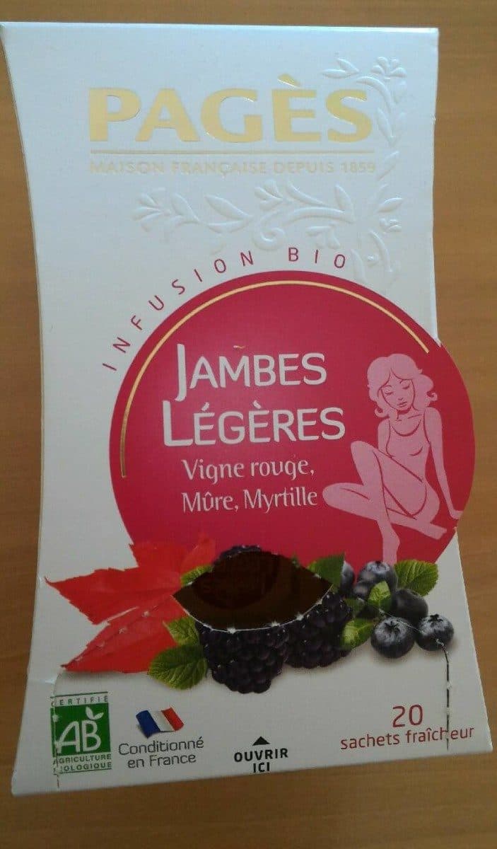 Pagès Infusion bio - Jambes légères (vignes rouges, mûres, myrtilles) packshot