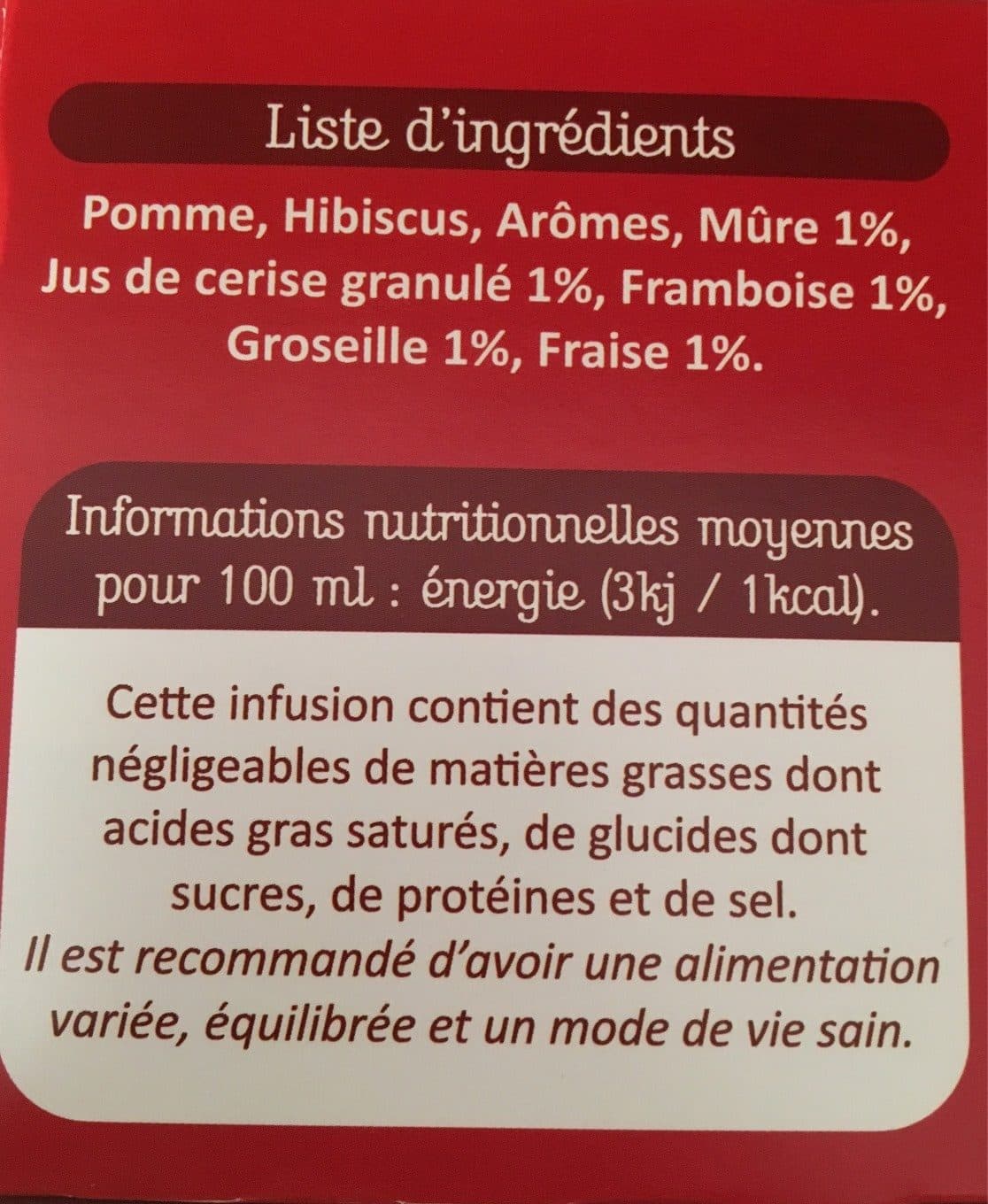 Infusion Tisane packshot