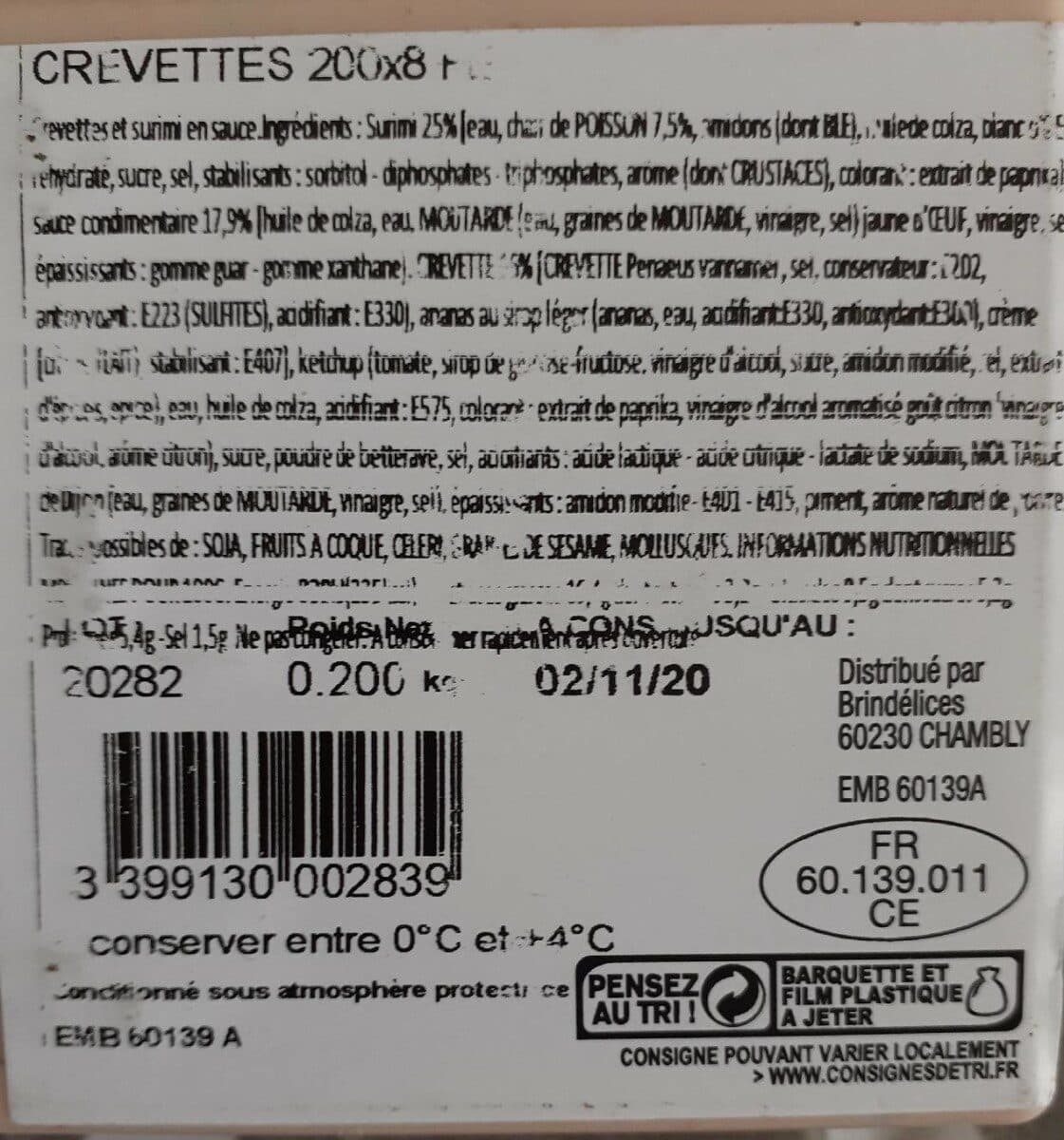 Open Food Facts Cocktail de crevettes packshot
