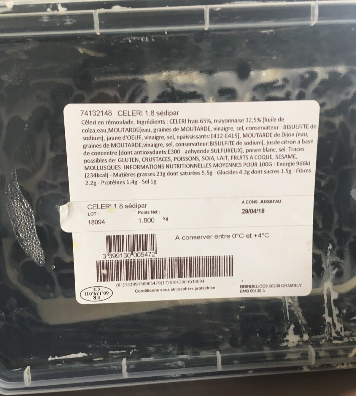 Open Food Facts Celeri packshot