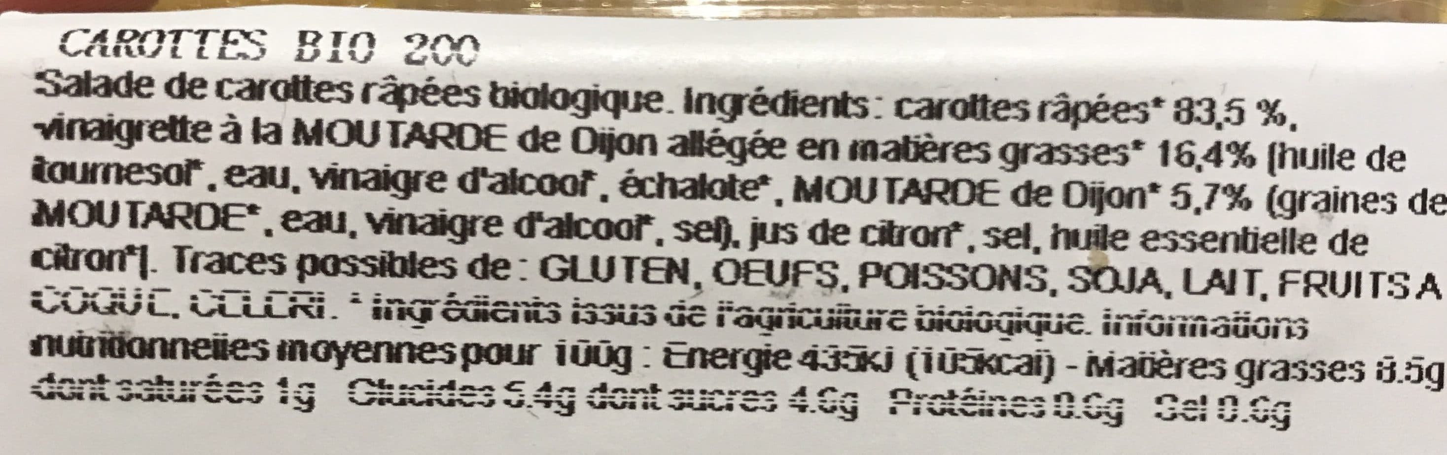 Brindelices Carottes râpées fraîches packshot