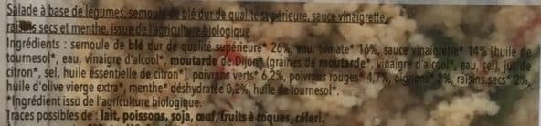 Brindelices Taboulé légumes frais et raisins secs packshot