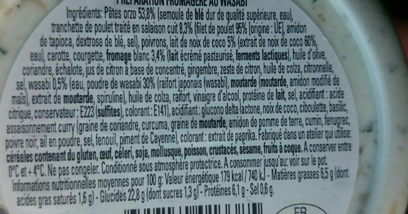 Brindélices Salade orzo poulet wasabi packshot