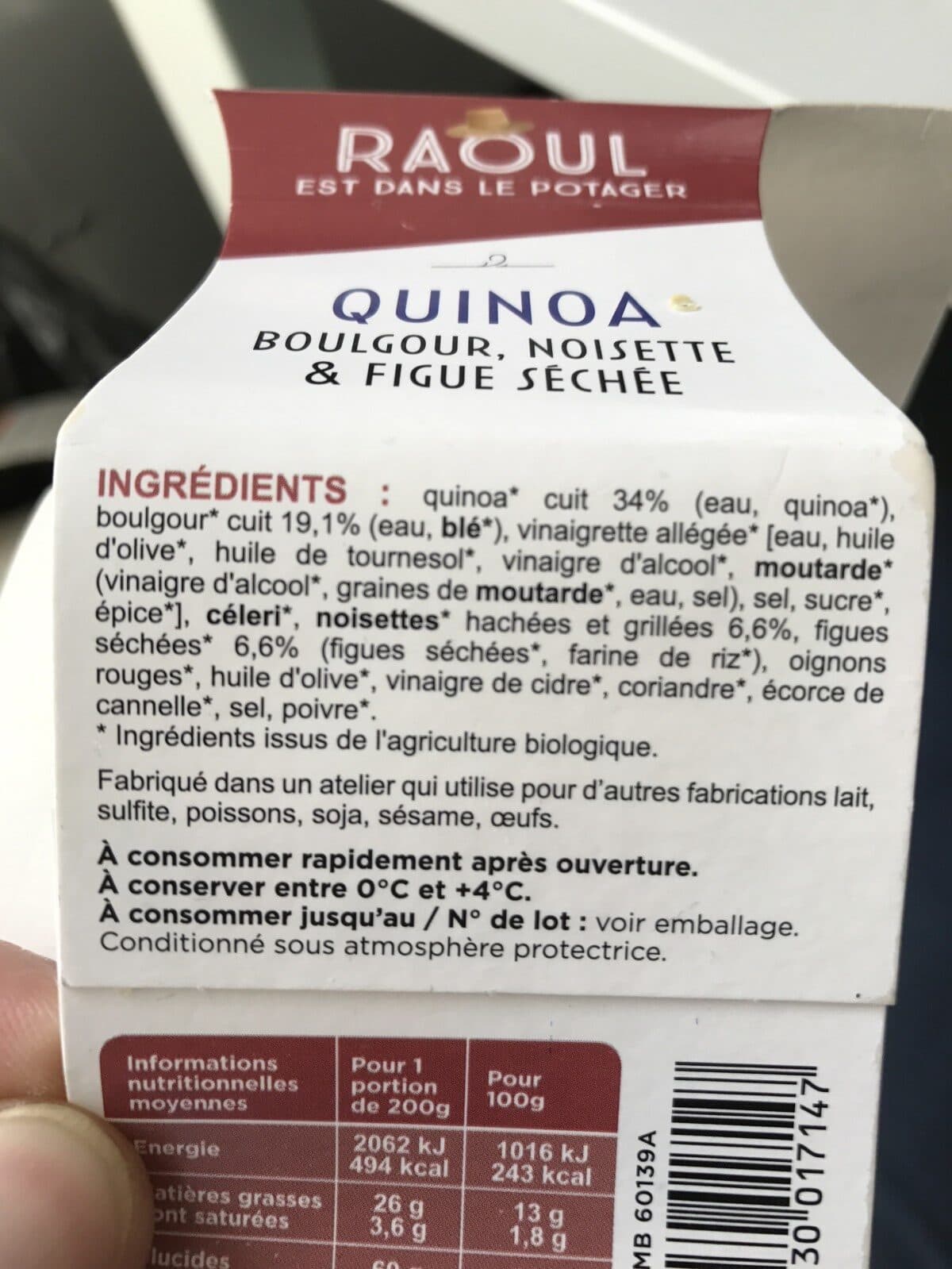 Raoul Est Dans Le Potager Quinoa, Boulgour, Noisette & Figue Séchée packshot