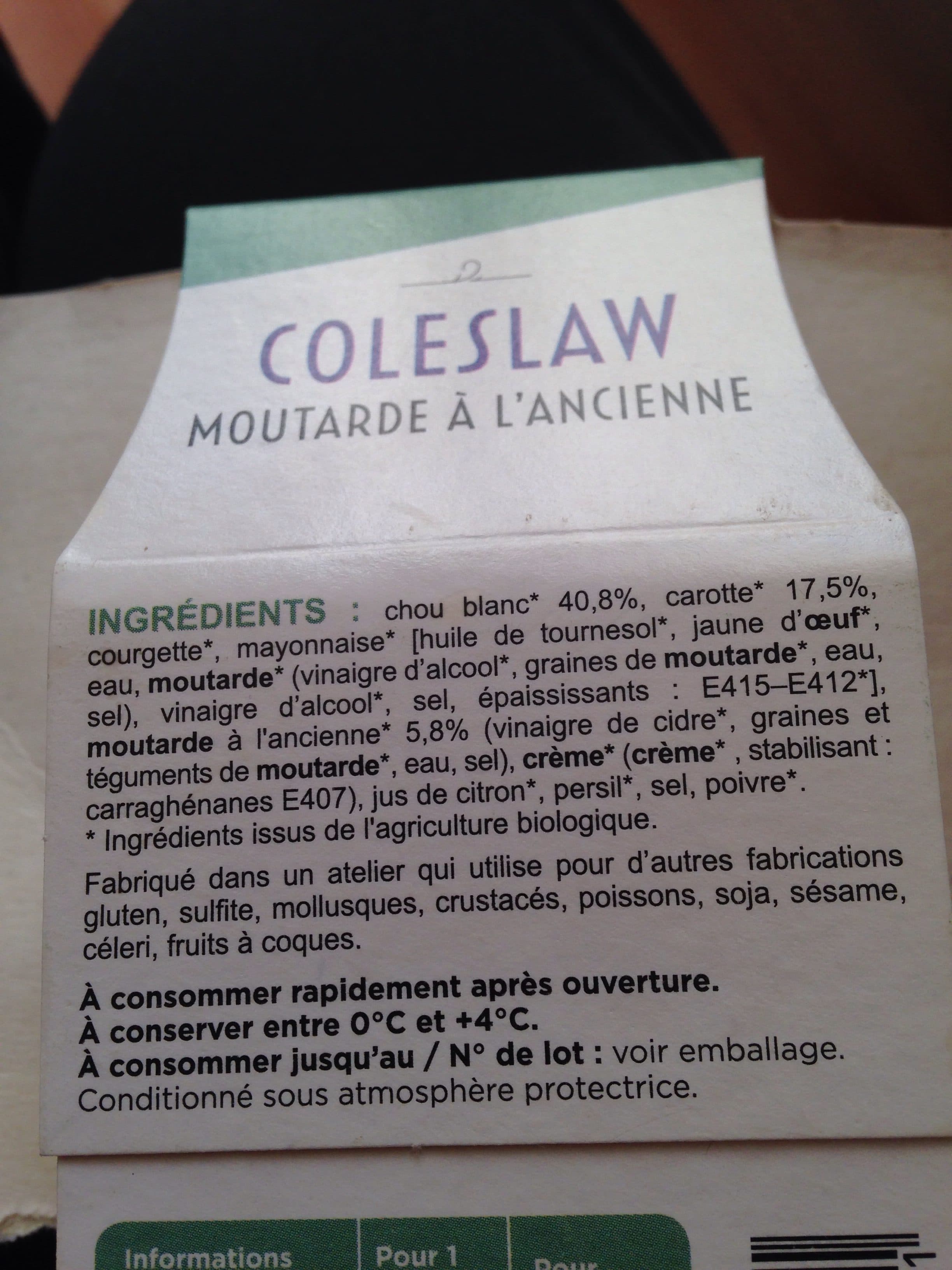 Raoul Est Dans Le Potager Coleslaw moutarde à l'ancienne packshot
