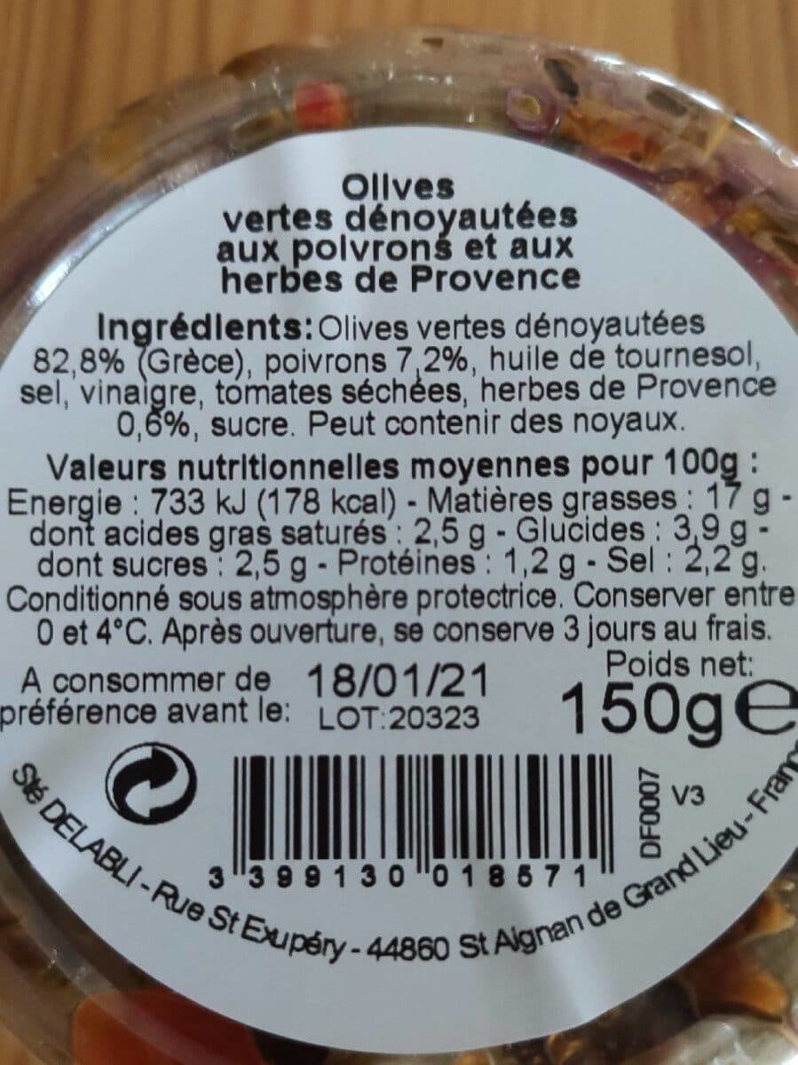 Père Olive Olive poivrons & herbes de Provence packshot