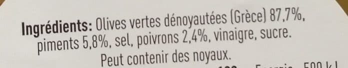 Père Olive Olives vertes dénoyautées au piment packshot