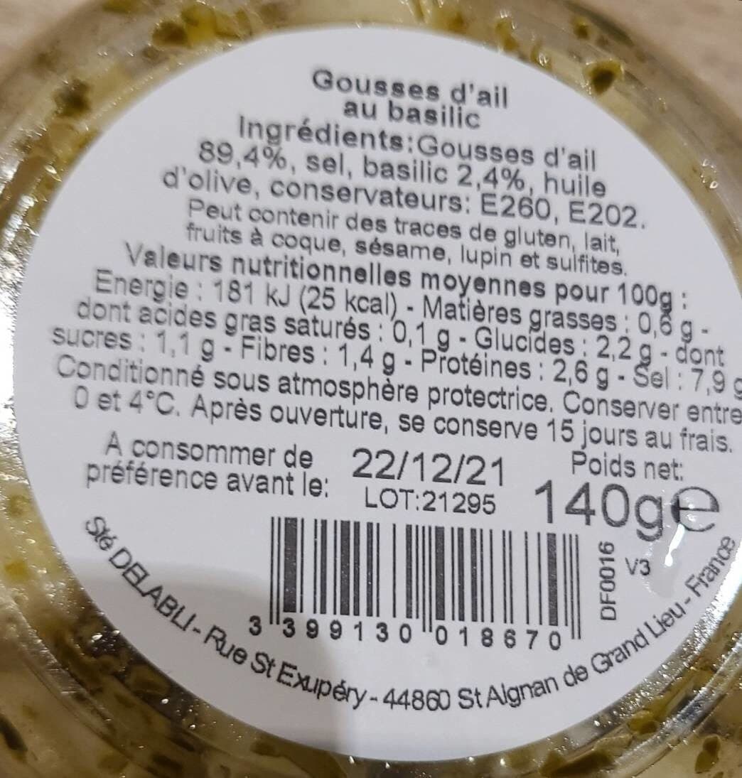 Père Olive Gousses d'ail packshot