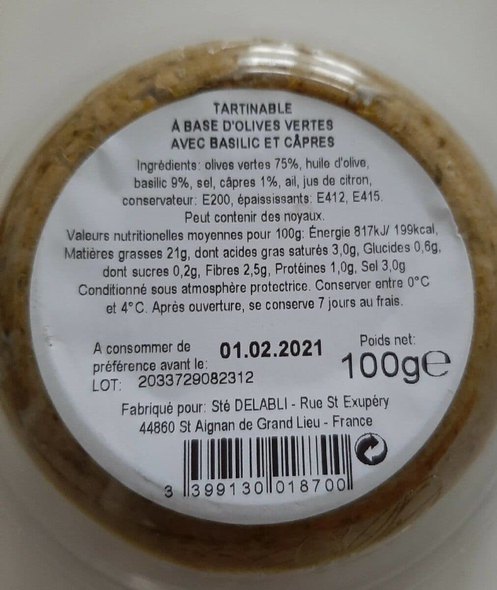 Open Food Facts Tapenade verte packshot