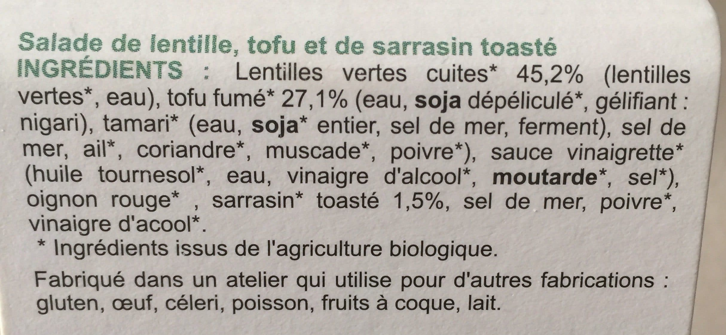 Raoul Lentilles Tofu, Sarrasin toasté packshot