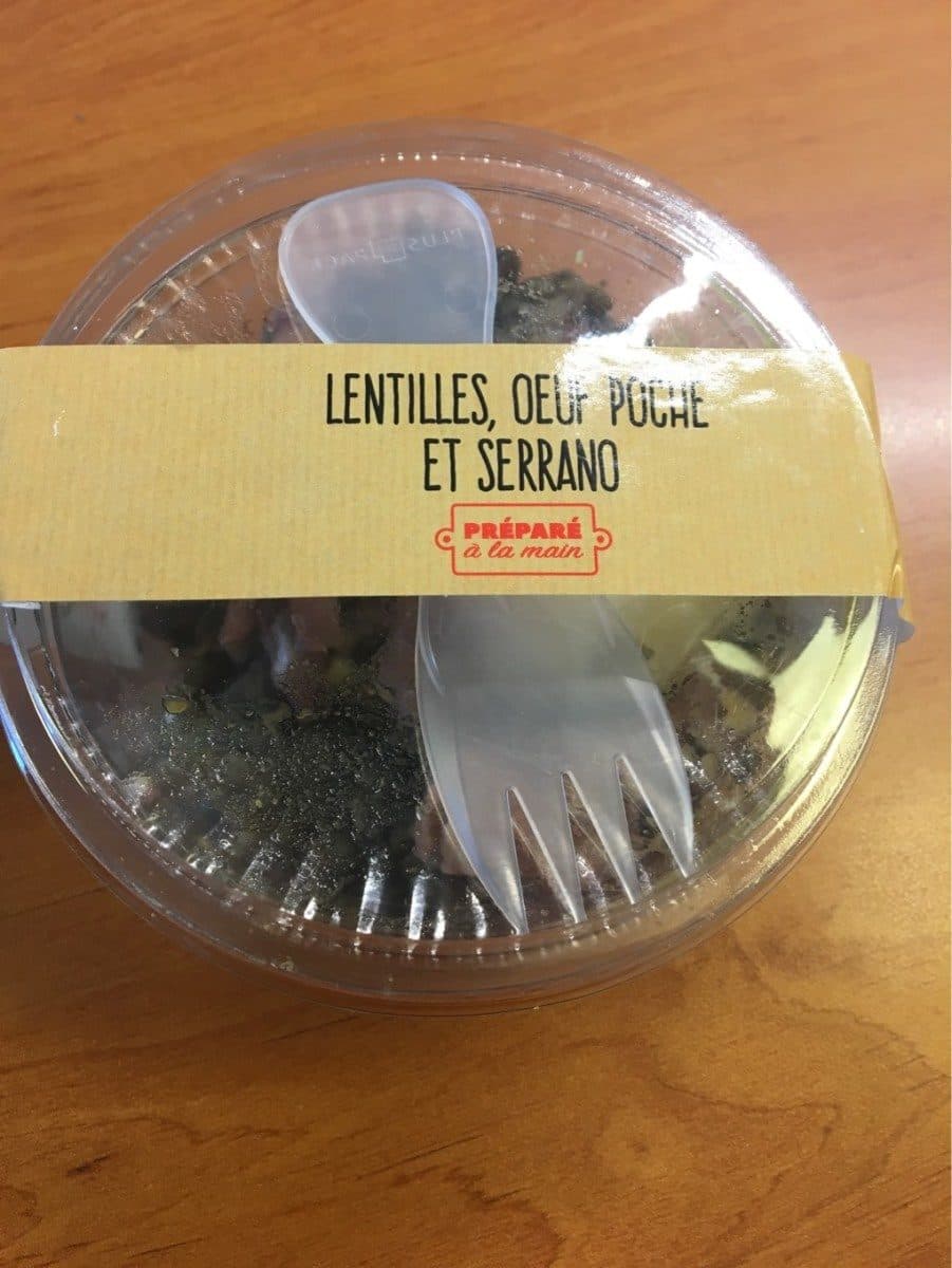 Open Food Facts Lentilles oeuf poché et serrano packshot