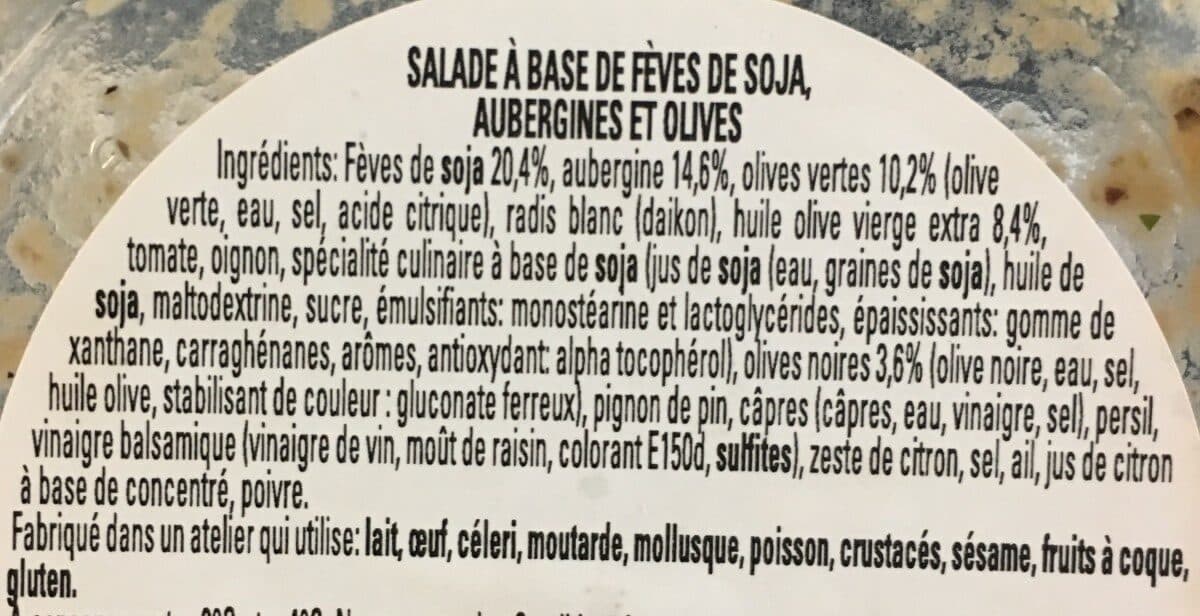 Open Food Facts EDAMAME aux olives, caviar d'aubergines packshot