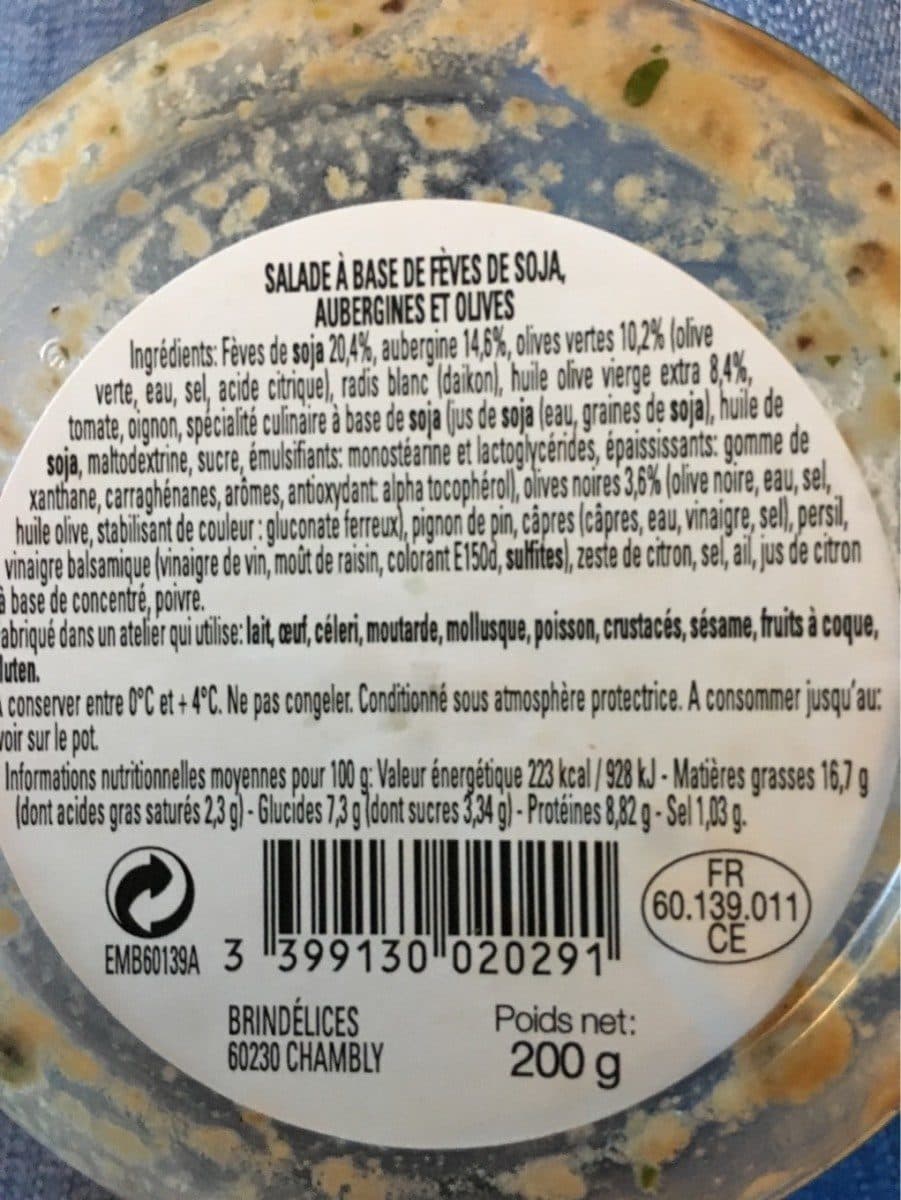 Open Food Facts EDAMAME aux olives, caviar d'aubergines packshot