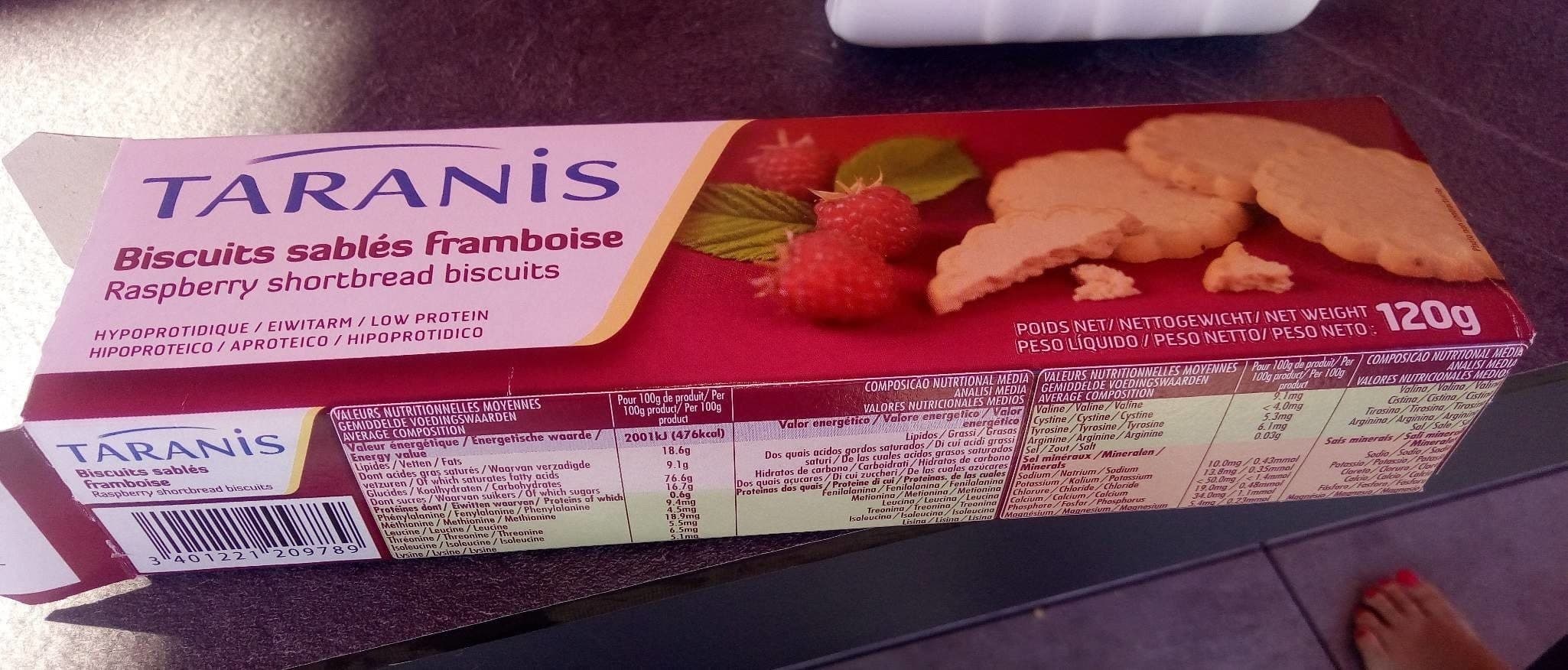 Open Food Facts Taranis Biscuit Sable Frambois 120G 4616 packshot